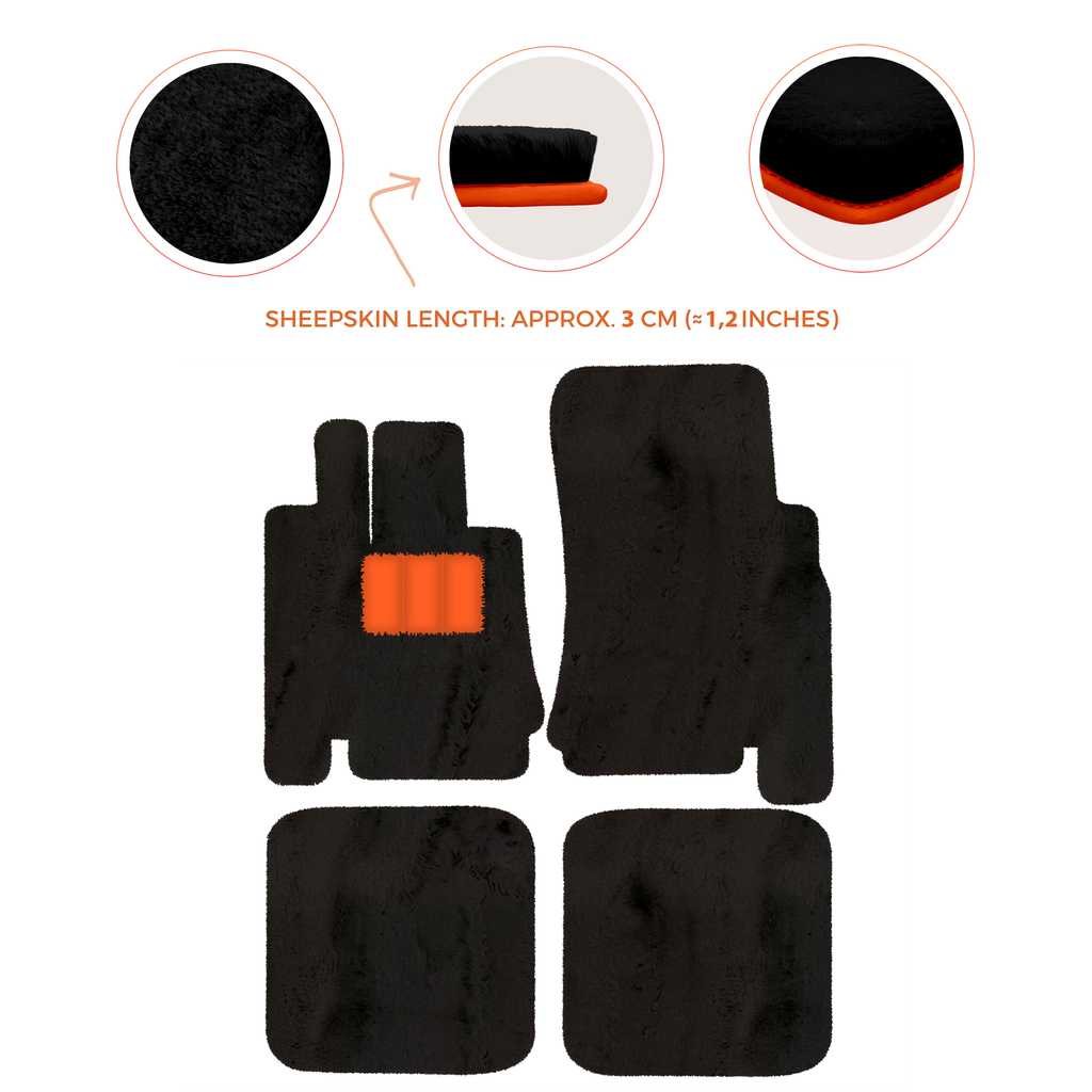 Bentley Arnage Green Label (1998-2009) - Sheepskin Length, Various Color Options Custom Fit Premium Velour Floor Mats