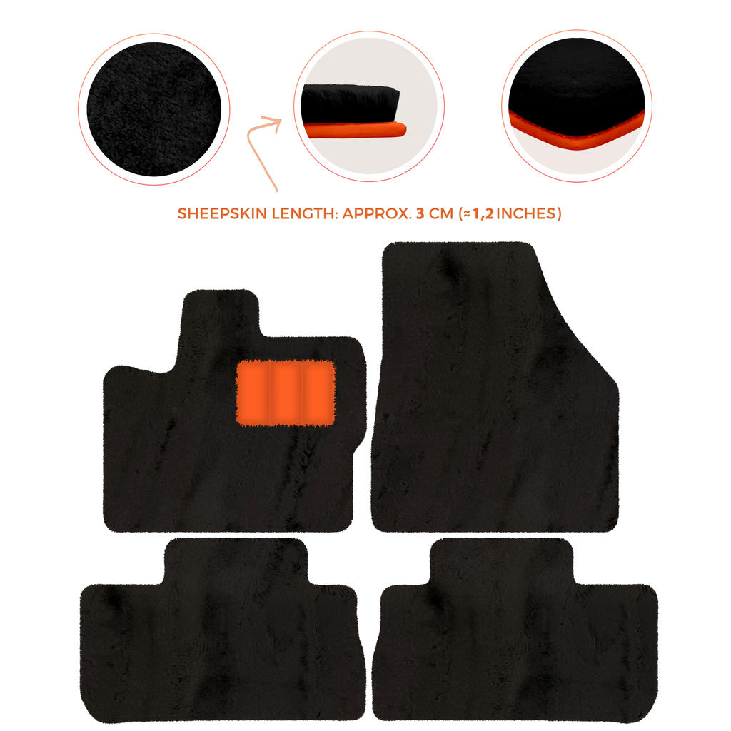 Land Rover Freelander (2007-2012) - Sheepskin Length, Various Color Options Custom Fit Premium Velour Floor Mats