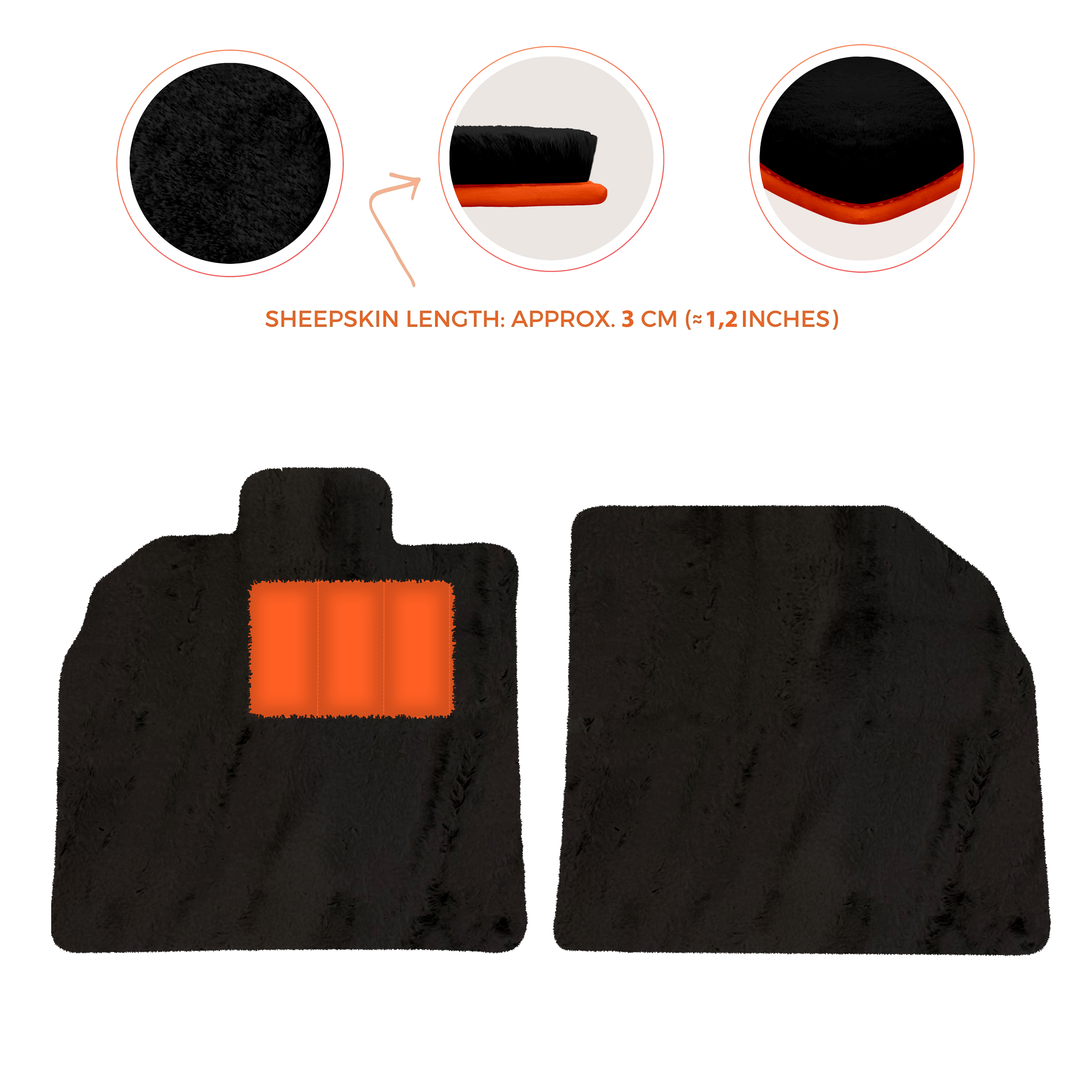 Lamborghini Aventador SVJ - Sheepskin Length, Various Color Options Custom Fit Premium Velour Floor Mats