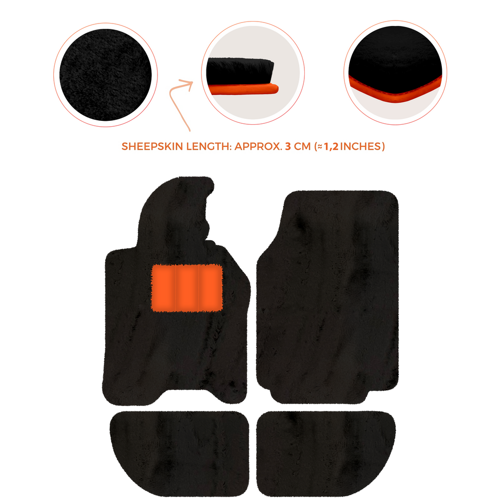 Porsche 944 (1981-1991) - Sheepskin Length, Various Color Options Custom Fit Premium Velour Floor Mats