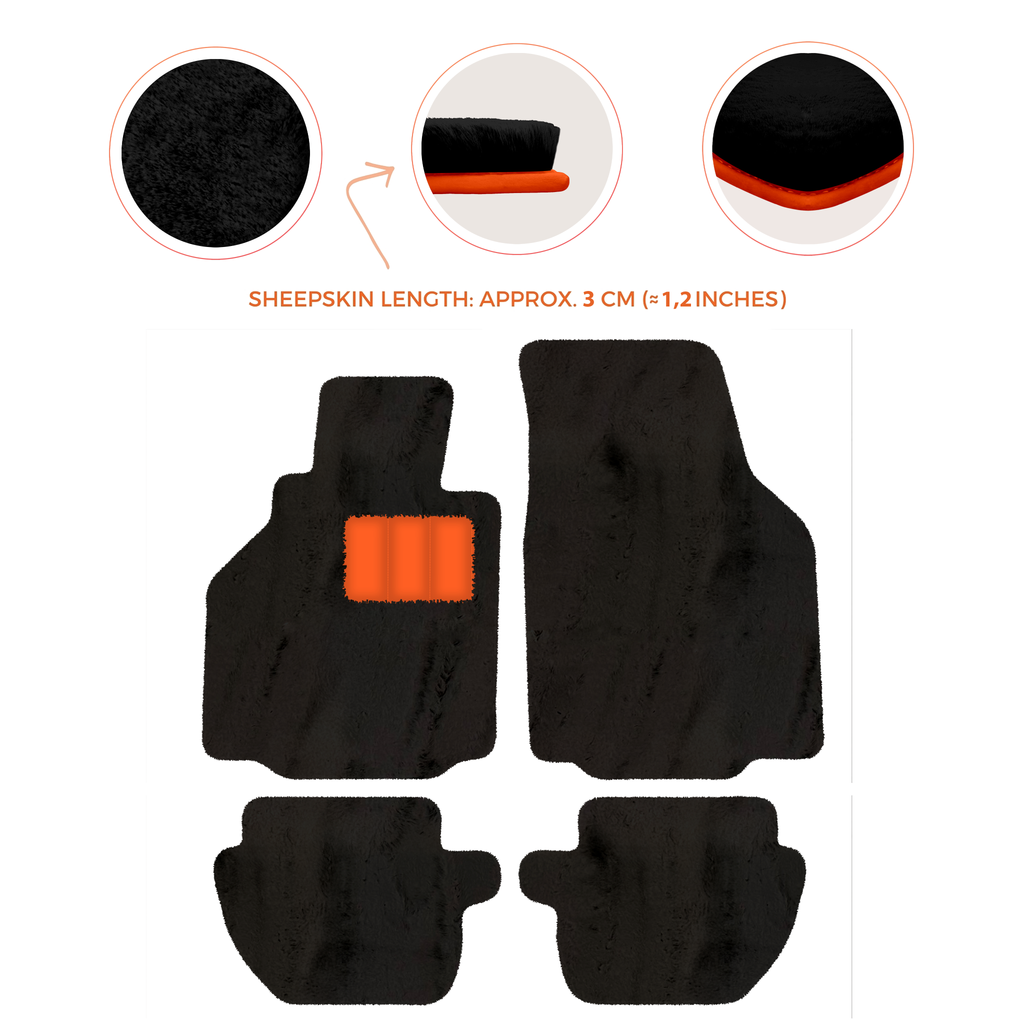 Porsche 911 - 996 (1998-2004) - Sheepskin Length, Various Color Options Custom Fit Premium Velour Floor Mats