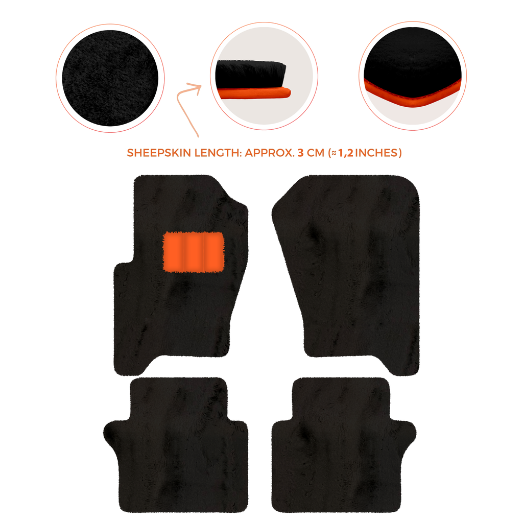 Range Rover Sport (2010-2013) - Sheepskin Length, Various Color Options Custom Fit Premium Velour Floor Mats