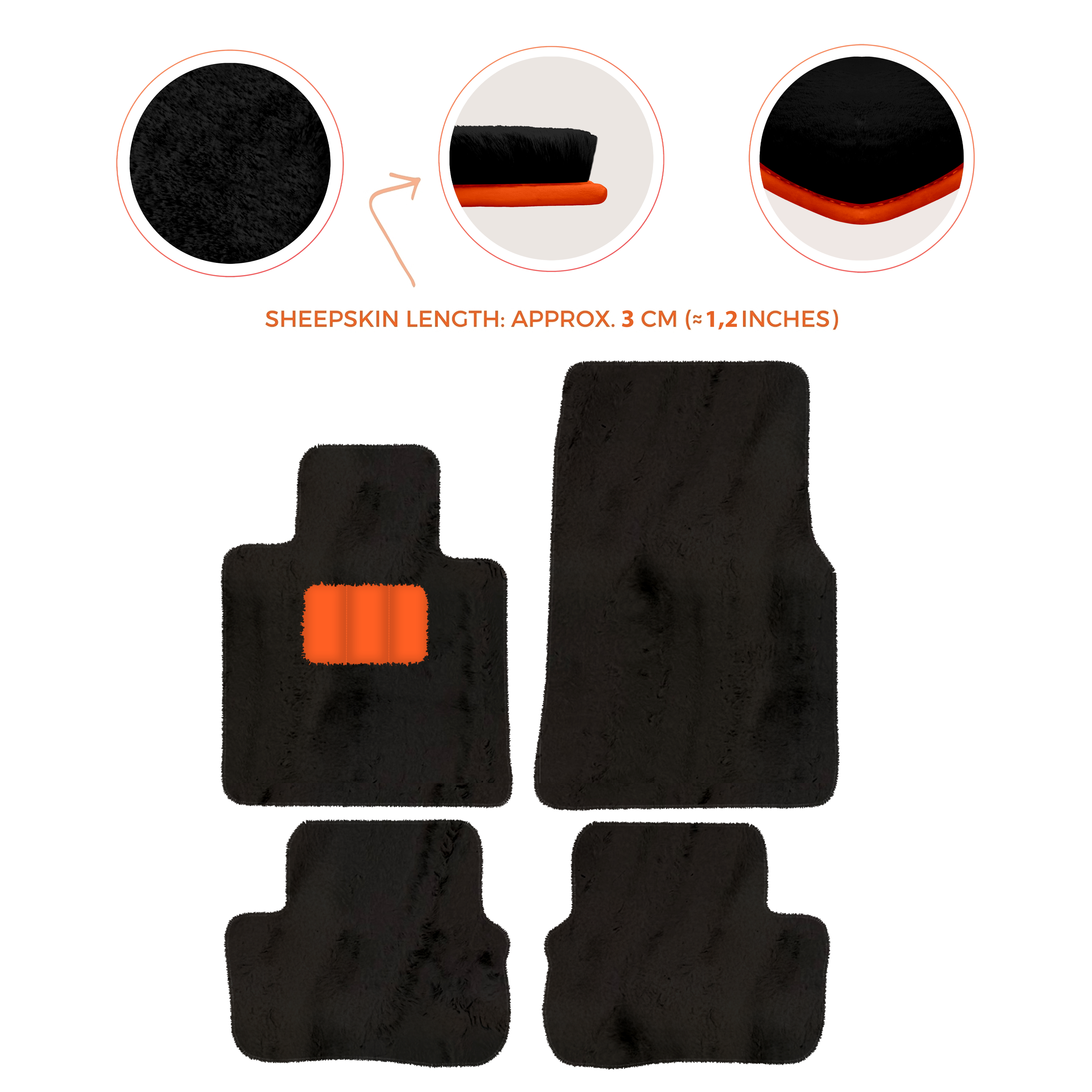 Rolls-Royce Cullinan (2018â€“2025) - Sheepskin Length, Various Color Options Custom Fit Premium Velour Floor Mats