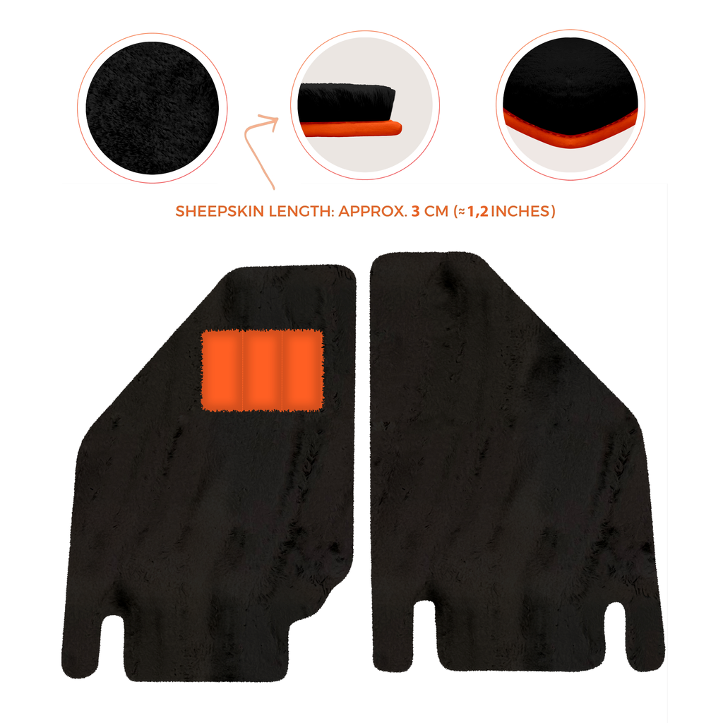 Lamborghini Countach (1974â€“1990) - Sheepskin Length, Various Color Options Custom Fit Premium Velour Floor Mats