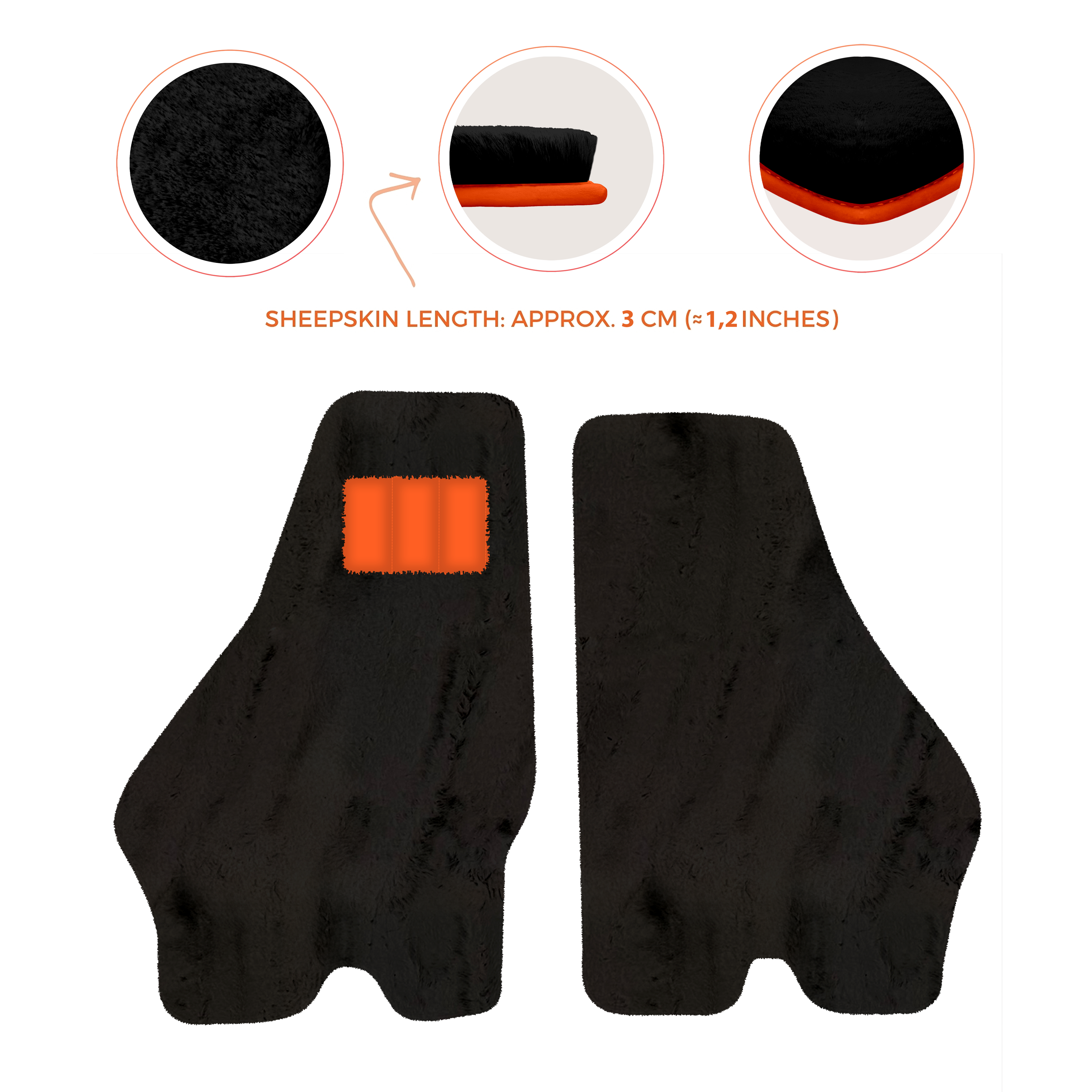 Lamborghini Jalpa (1981-1988) - Sheepskin Length, Various Color Options Custom Fit Premium Velour Floor Mats
