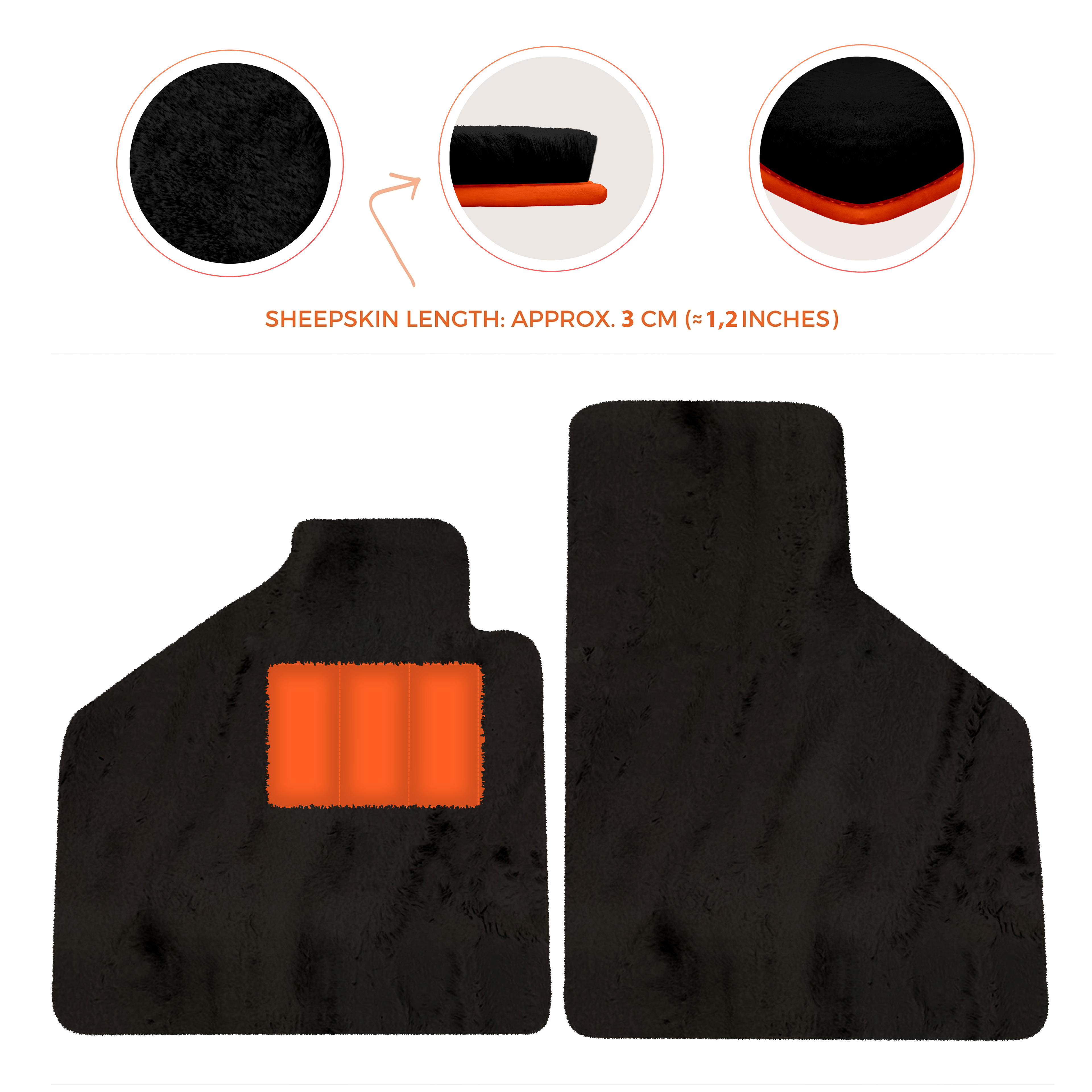 Lamborghini Diablo (1990-2001) - Sheepskin Length, Various Color Options Custom Fit Premium Velour Floor Mats