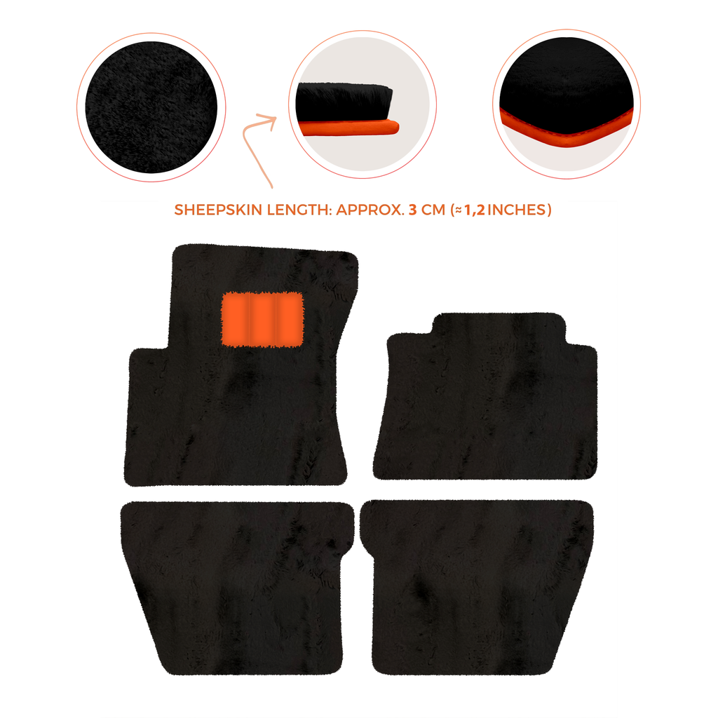Bentley Mulsanne (2010â€“2020) - Sheepskin Length, Various Color Options Custom Fit Premium Velour Floor Mats