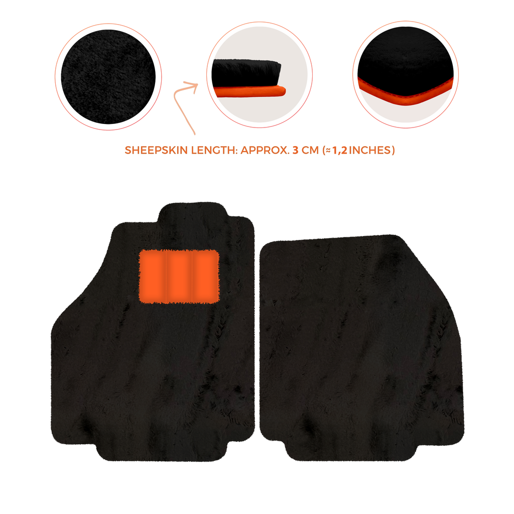 Ferrari 488 GTB (2016-2022) - Sheepskin Length, Various Color Options Custom Fit Premium Velour Floor Mats