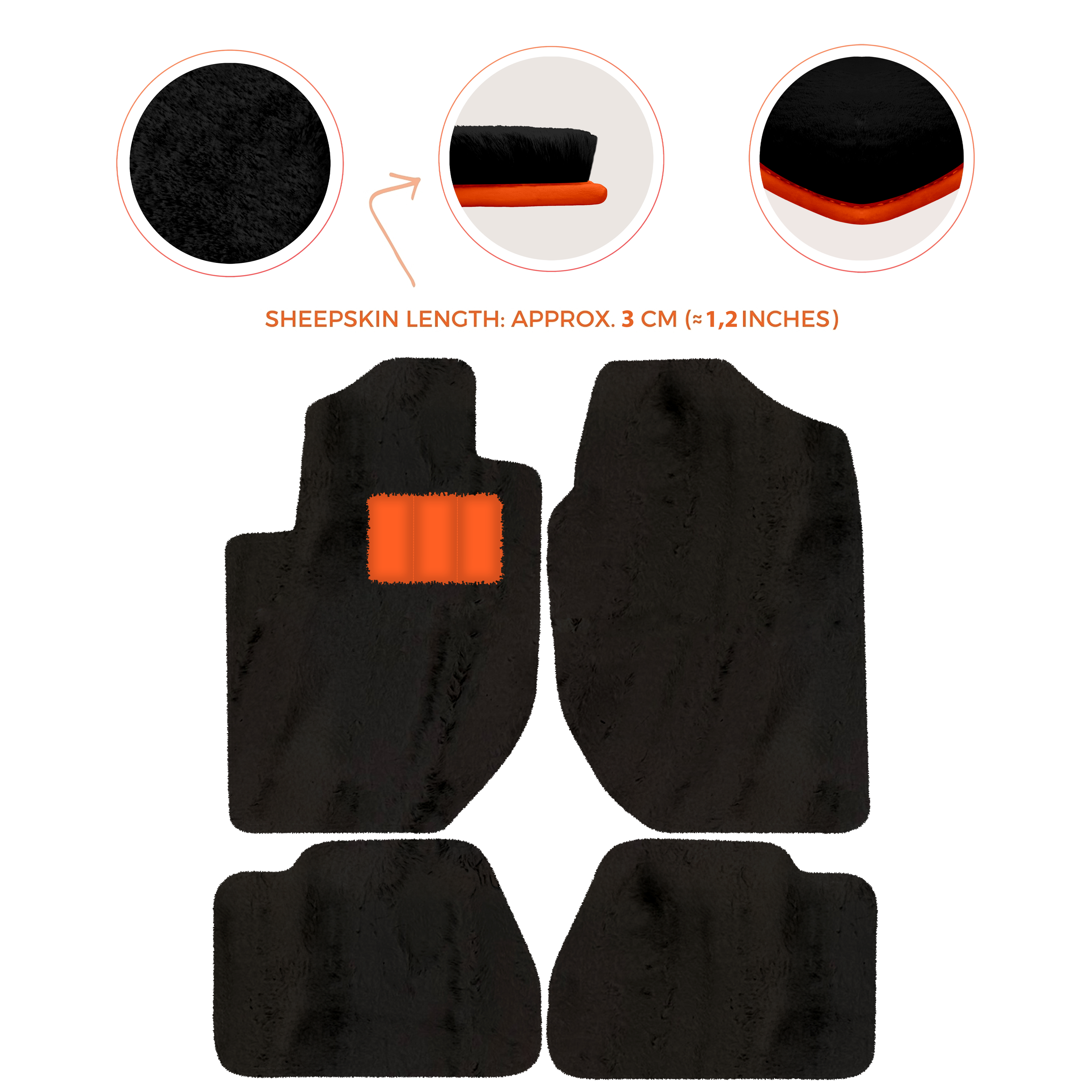 Land Rover Freelander (2003-2007) - Sheepskin Length, Various Color Options Custom Fit Premium Velour Floor Mats