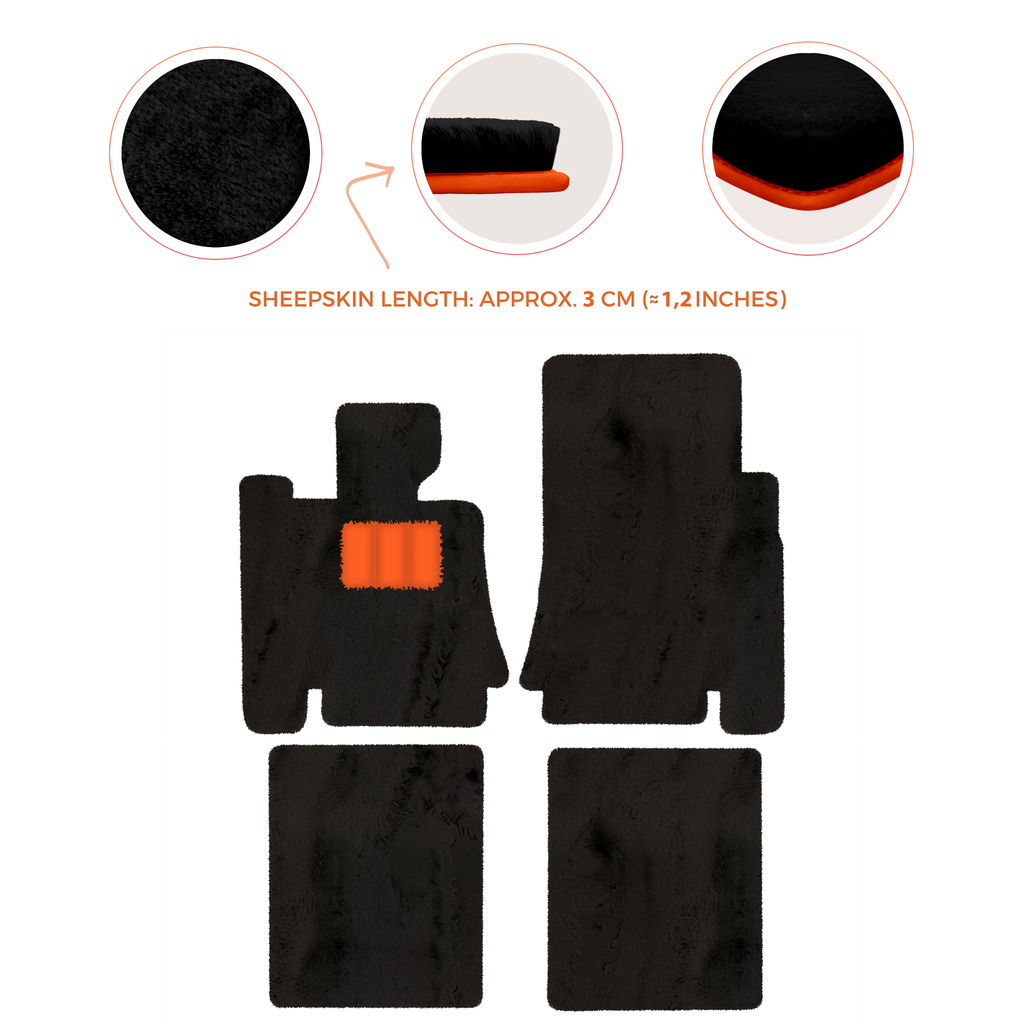 Bentley Arnage Red Label RL (1998-2009) - Sheepskin Length, Various Color Options Custom Fit Premium Velour Floor Mats