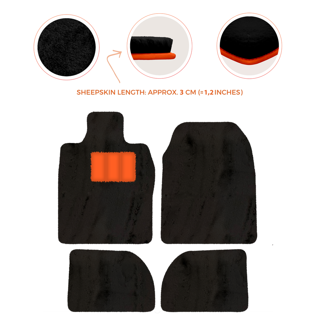 Porsche 924 (1976-1988) - Sheepskin Length, Various Color Options Custom Fit Premium Velour Floor Mats