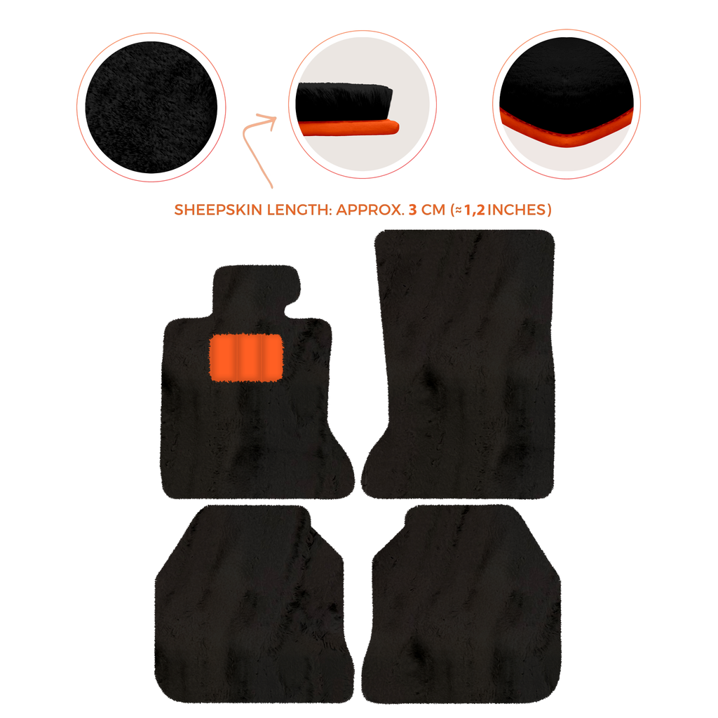 Rolls-Royce Ghost Series I RR2 (2010-2014) Sedan - Sheepskin Length, Various Color Options Custom Fit Premium Velour Floor Mats