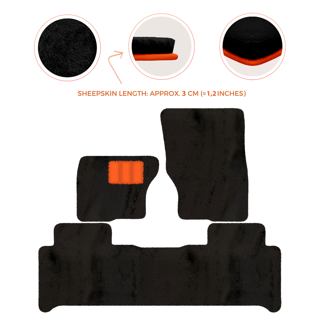 Land Rover Discovery 5-7 Seater (2017-2026) - Sheepskin Length, Various Color Options Custom Fit Premium Velour Floor Mats