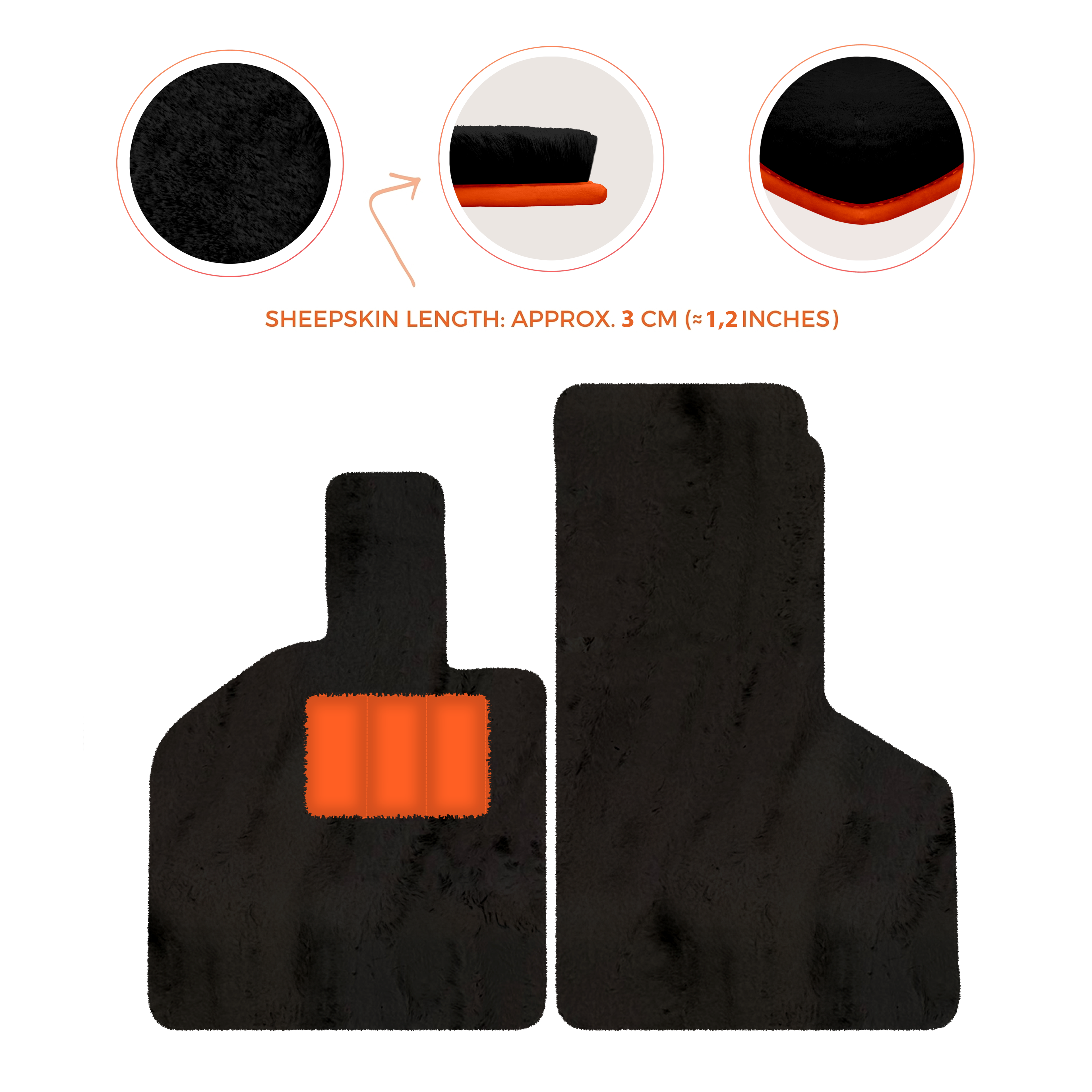 Lamborghini Huracan (2014-2023) - Sheepskin Length, Various Color Options Custom Fit Premium Velour Floor Mats