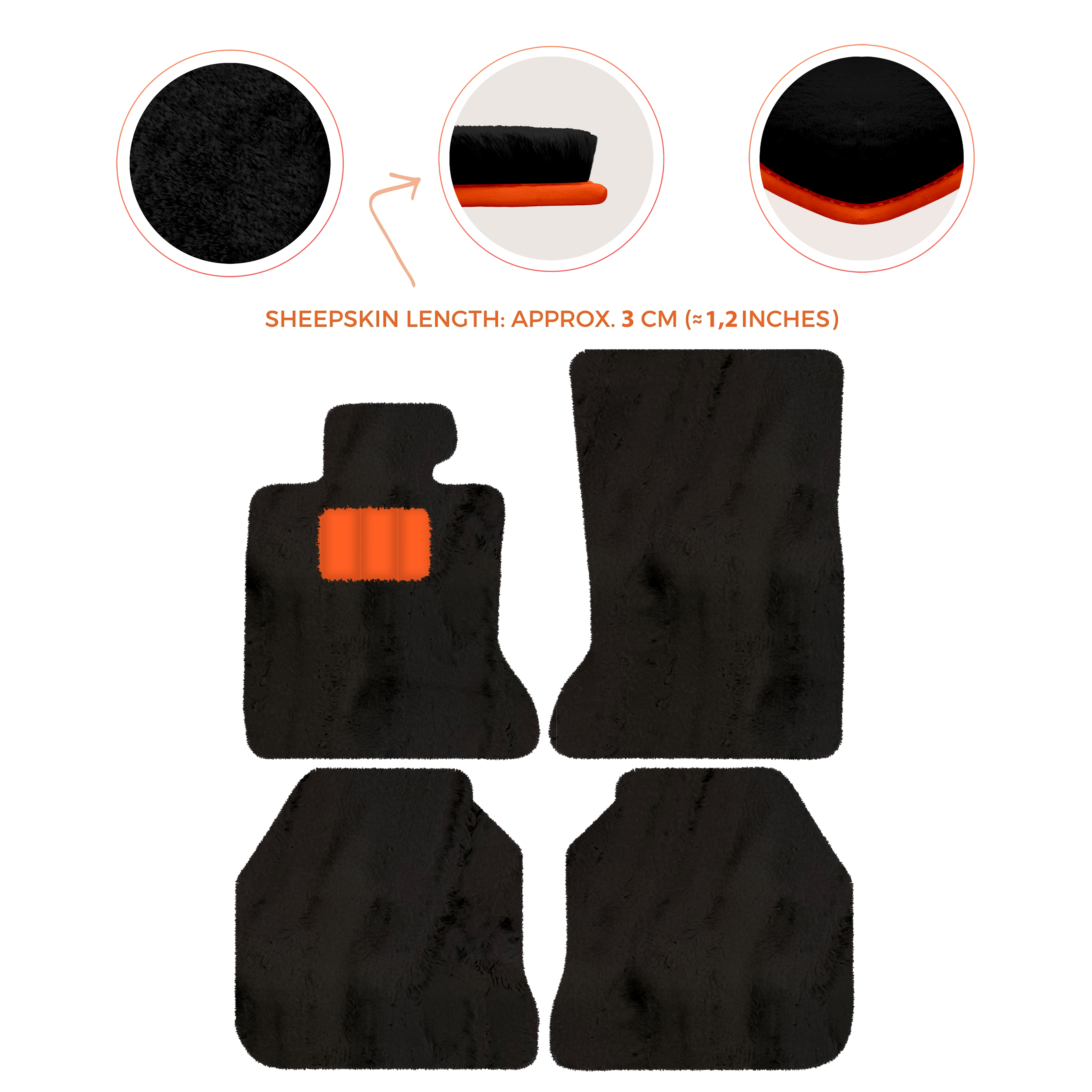 Rolls-Royce Ghost Series I RR2 (2010-2014) Sedan - Sheepskin Length, Various Color Options Custom Fit Premium Velour Floor Mats