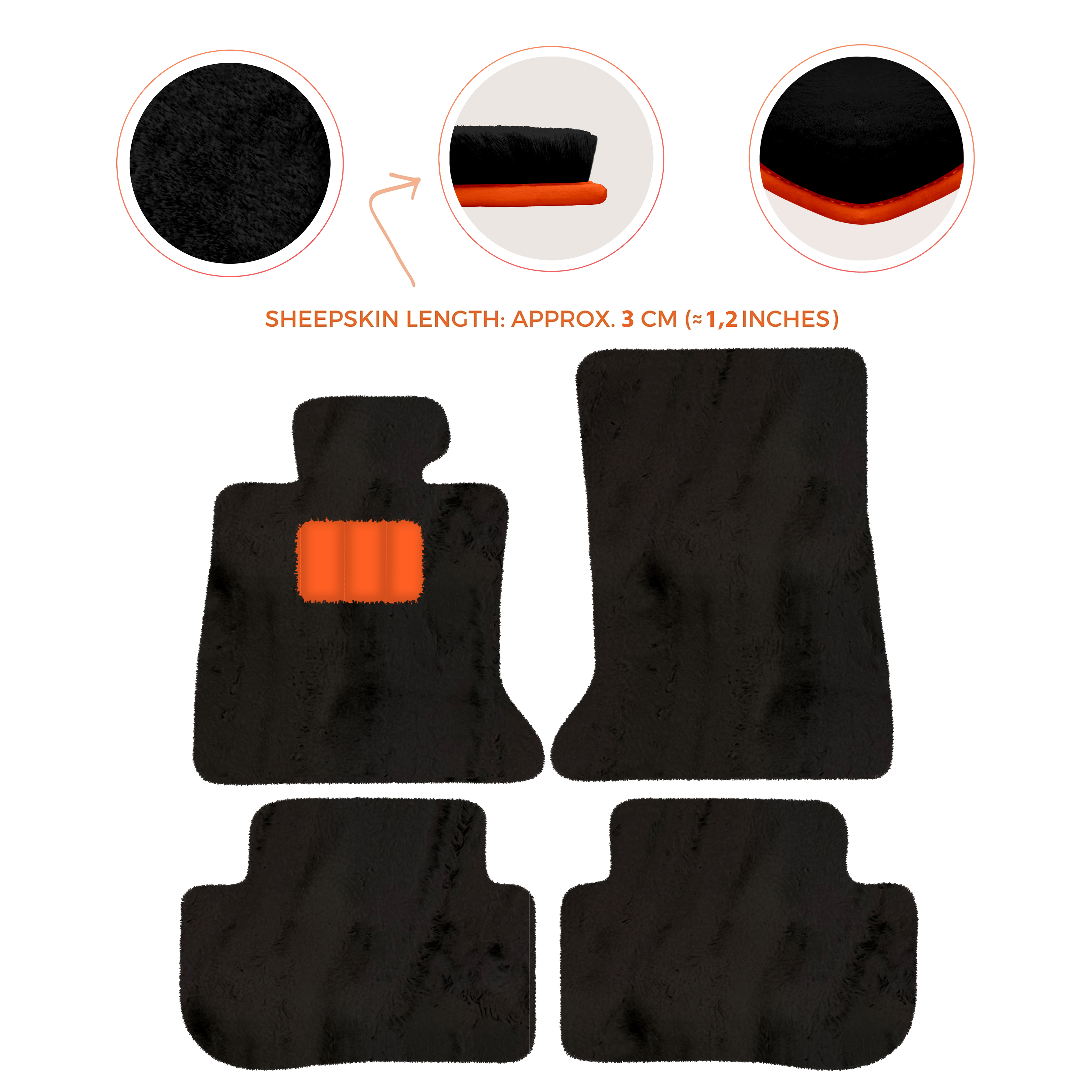 Rolls-Royce RR2 Wraith (2013-2023) Coupe - Sheepskin Length, Various Color Options Custom Fit Premium Velour Floor Mats