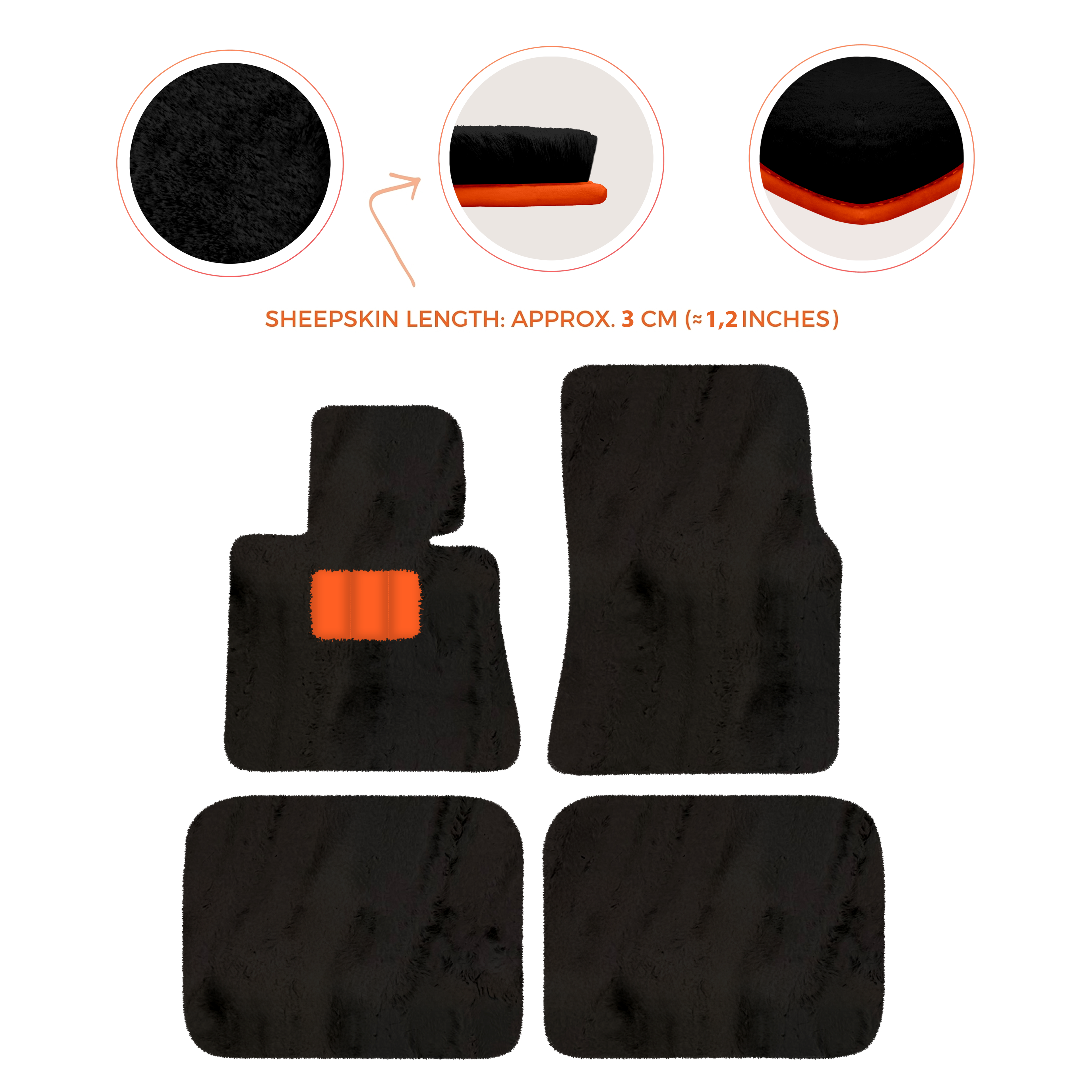 Rolls-Royce Phantom Sedan (2003-2016) - Sheepskin Length, Various Color Options Custom Fit Premium Velour Floor Mats