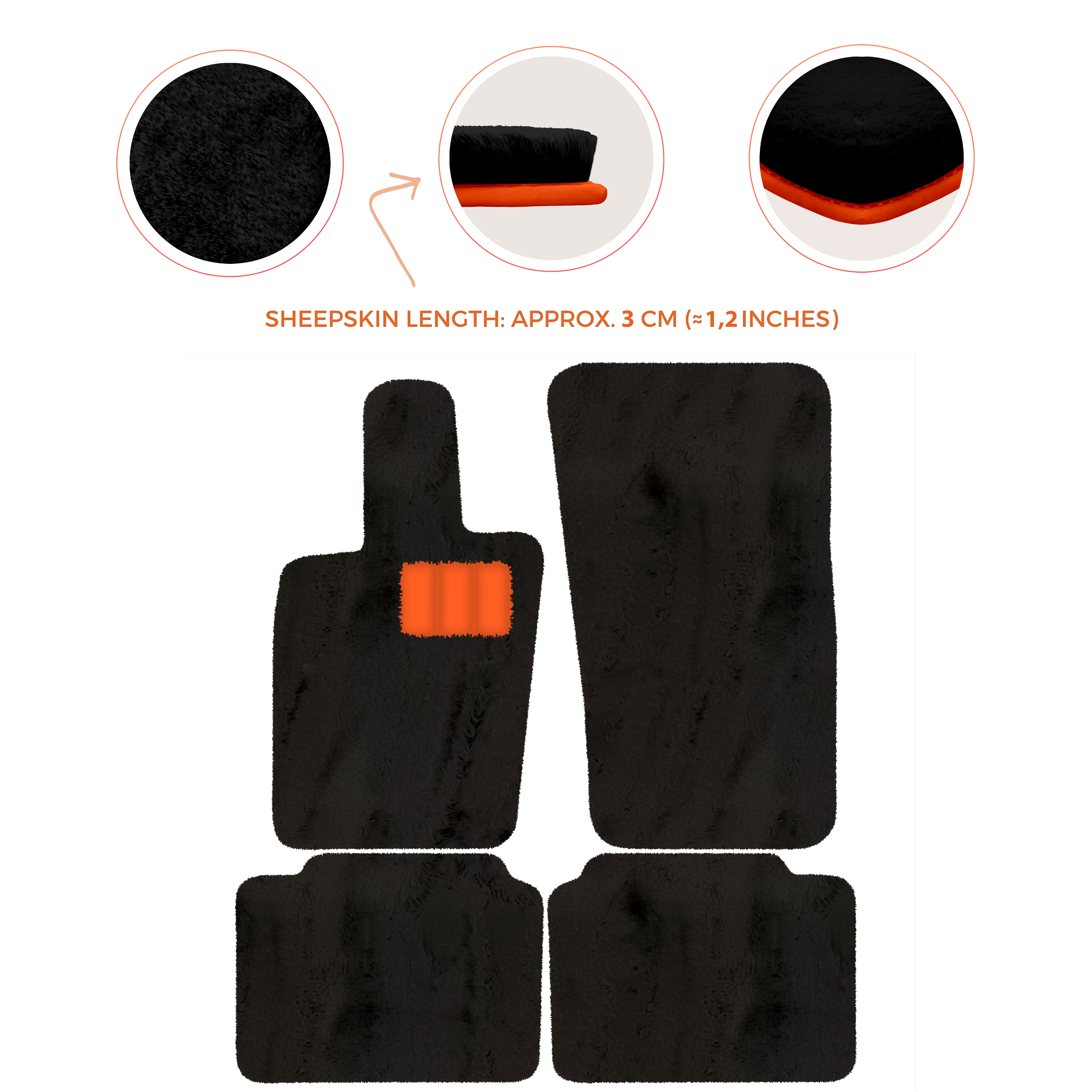 Porsche Panamera (2017-2023) - Sheepskin Length, Various Color Options Custom Fit Premium Velour Floor Mats