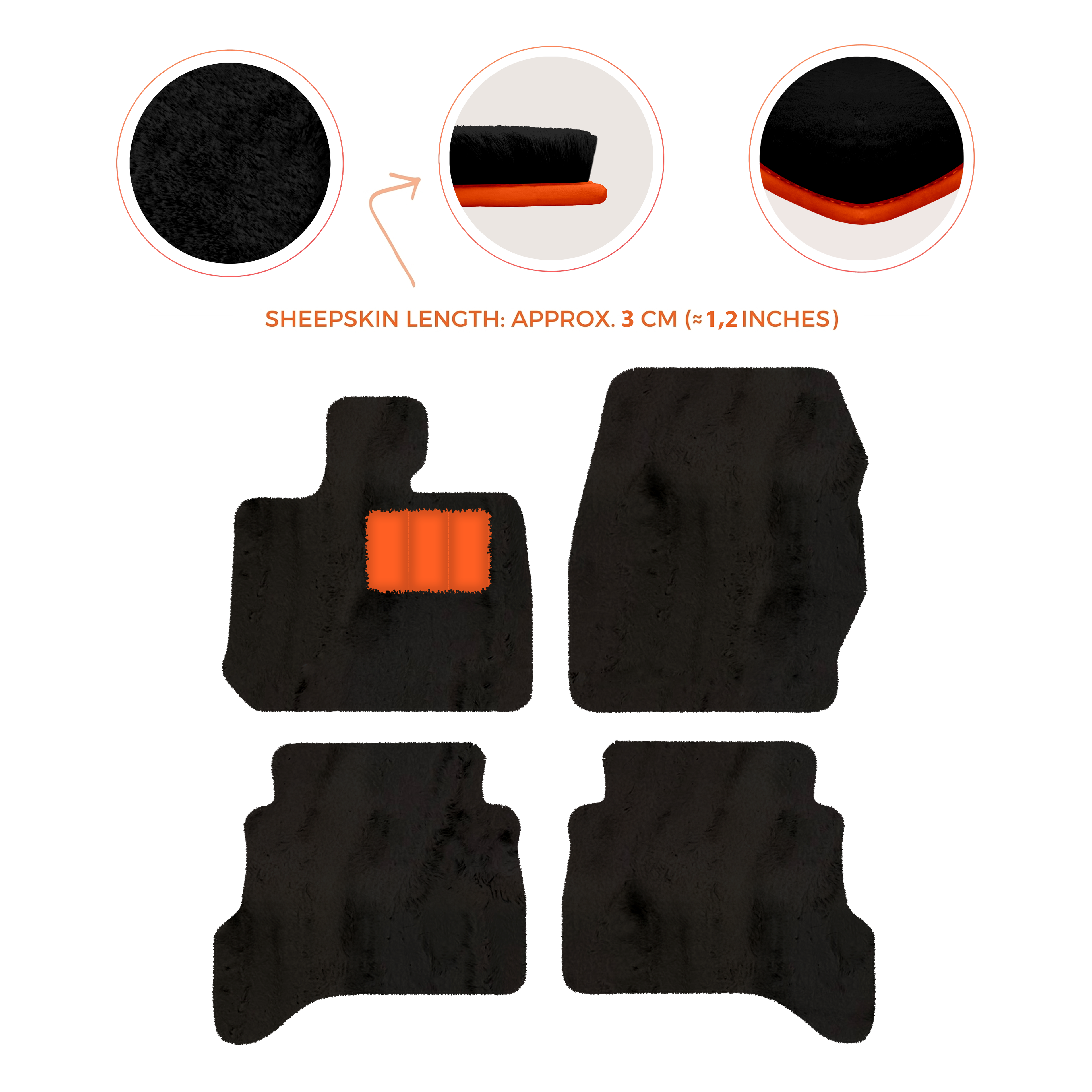 Range Rover Sport L460 (2022-2024) - Sheepskin Length, Various Color Options Custom Fit Premium Velour Floor Mats