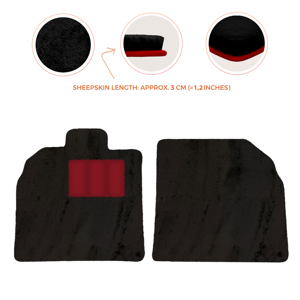 Lamborghini Aventador SVJ - Sheepskin Length, Various Color Options Custom Fit Premium Velour Floor Mats