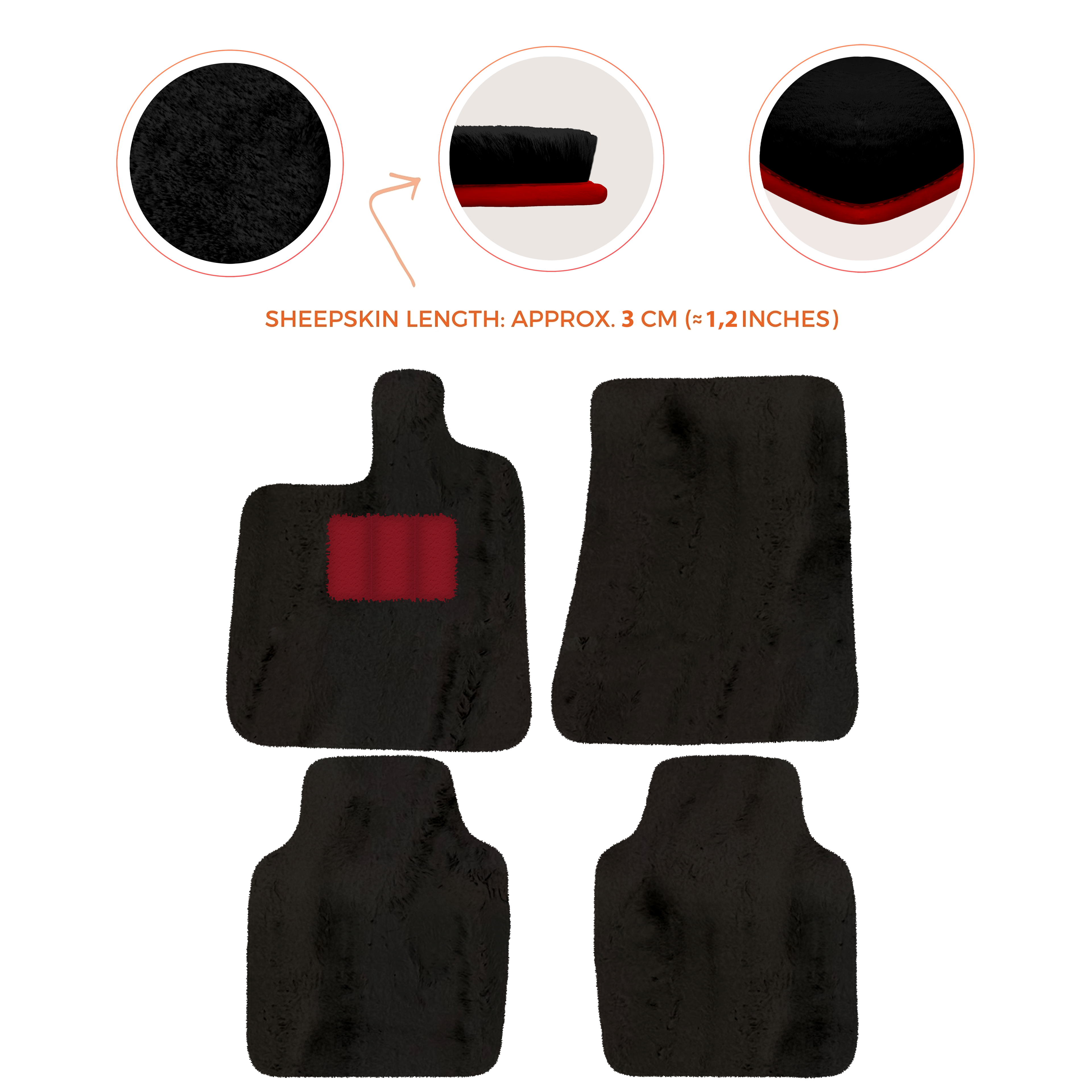 Ferrari Purosangue (2023-2024) - Sheepskin Length, Various Color Options Custom Fit Premium Velour Floor Mats
