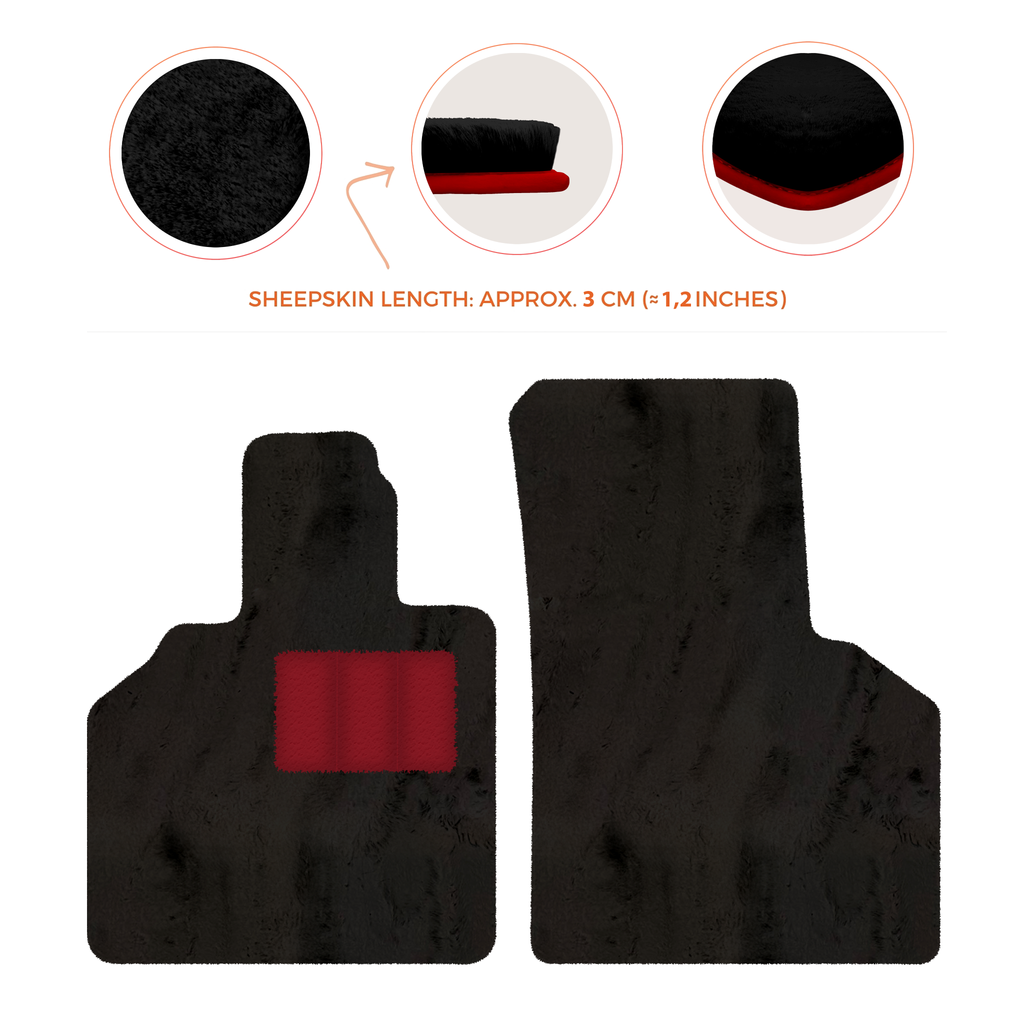 Lamborghini Gallardo (2004-2014) - Sheepskin Length, Various Color Options Custom Fit Premium Velour Floor Mats