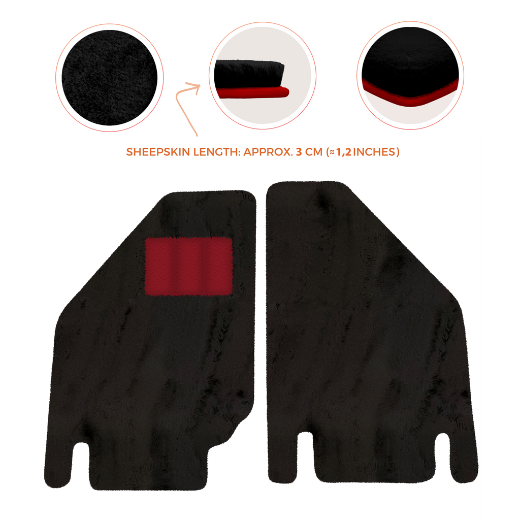Lamborghini Countach (1974â€“1990) - Sheepskin Length, Various Color Options Custom Fit Premium Velour Floor Mats