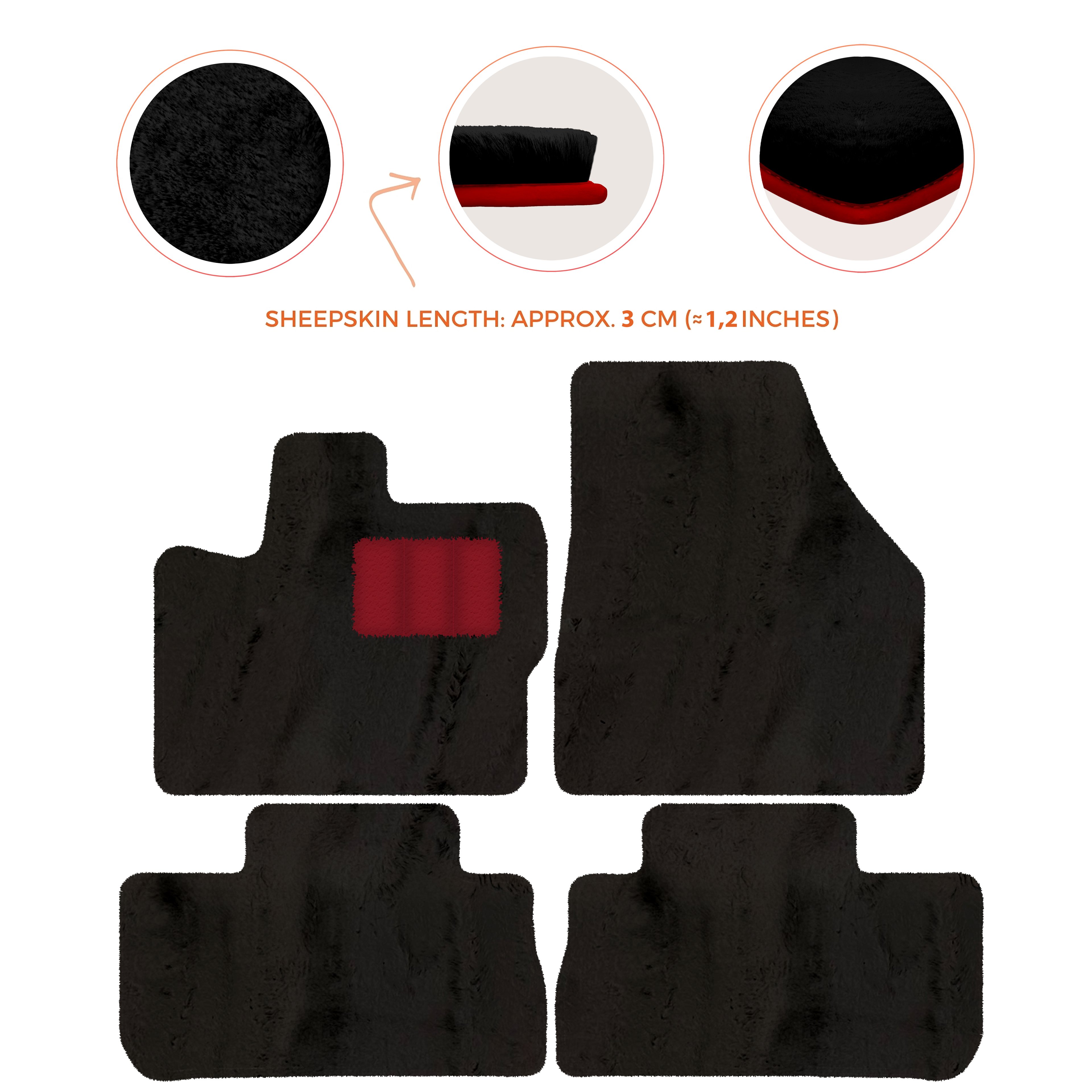 Land Rover Freelander (2007-2012) - Sheepskin Length, Various Color Options Custom Fit Premium Velour Floor Mats