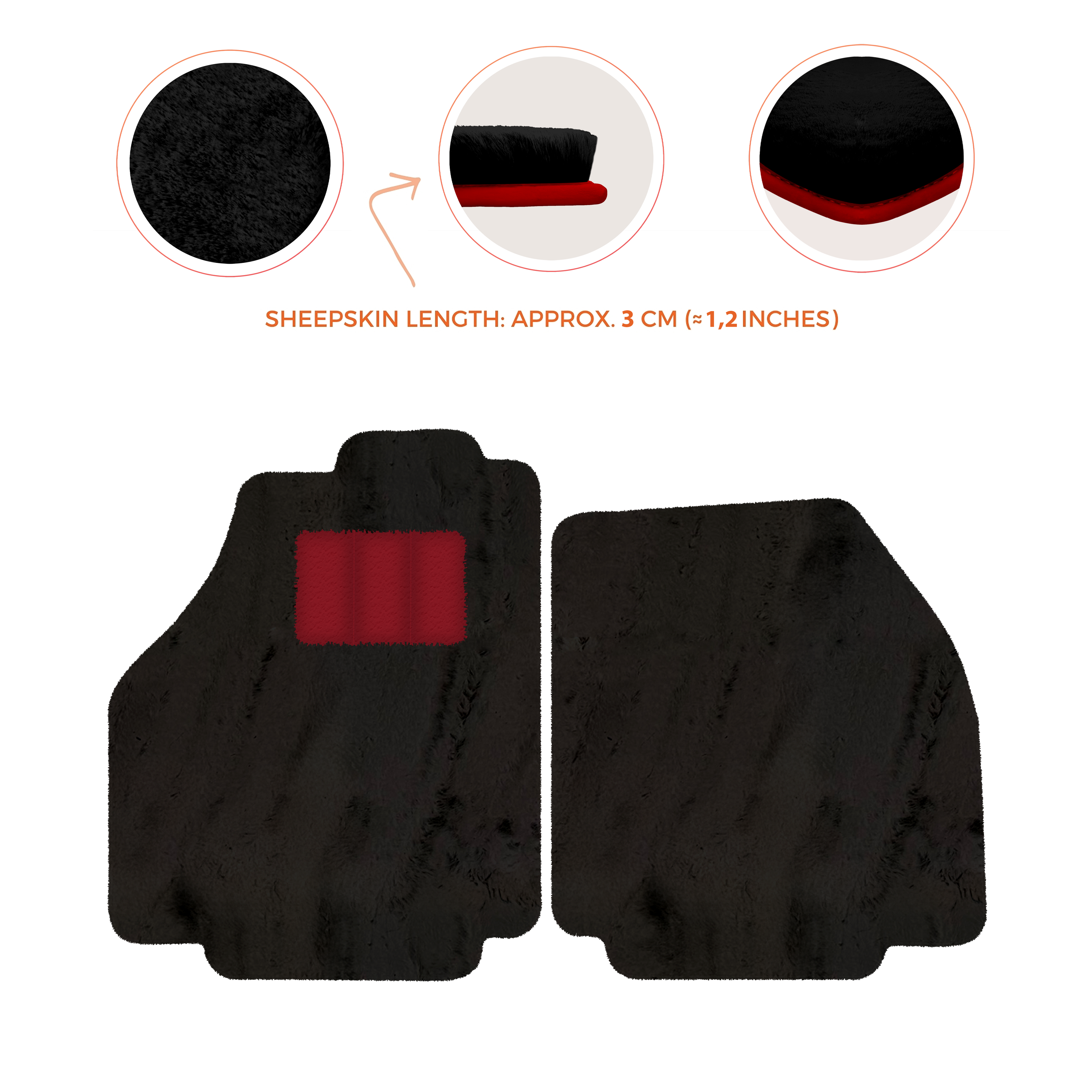 Ferrari 488 Spider (2016-2022) - Sheepskin Length, Various Color Options Custom Fit Premium Velour Floor Mats