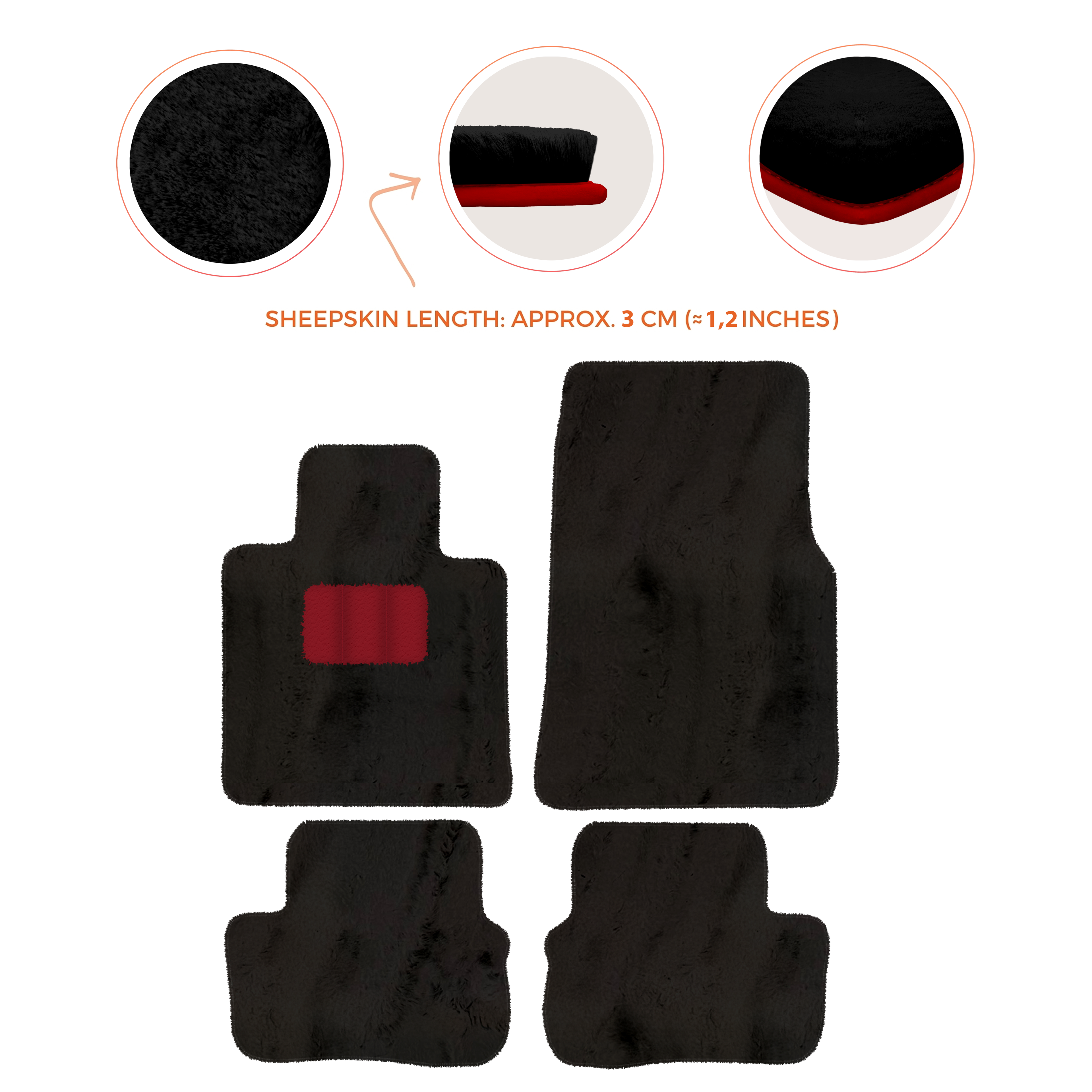 Rolls-Royce Cullinan (2018â€“2025) - Sheepskin Length, Various Color Options Custom Fit Premium Velour Floor Mats
