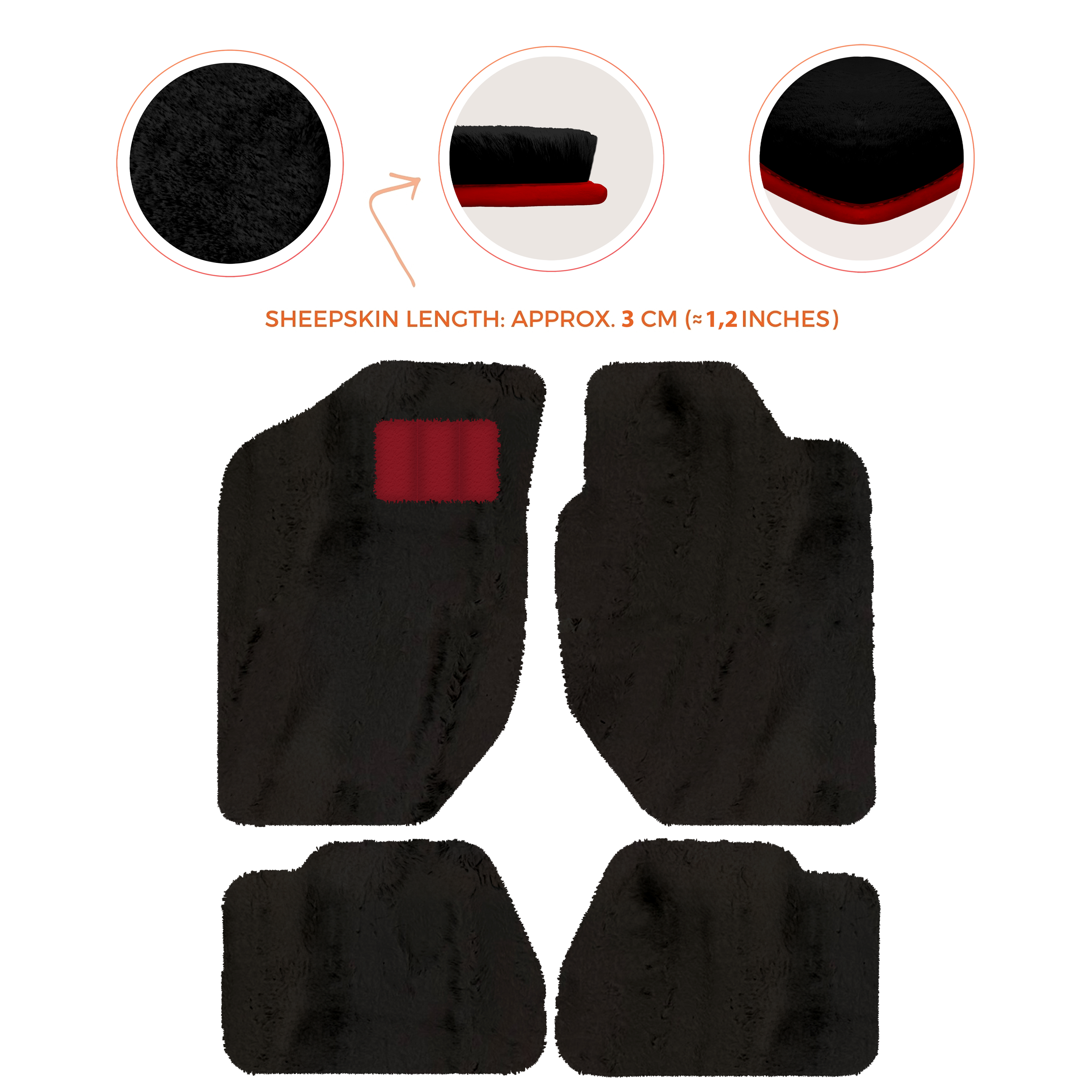 Land Rover Freelander (1997-2003) - Sheepskin Length, Various Color Options Custom Fit Premium Velour Floor Mats