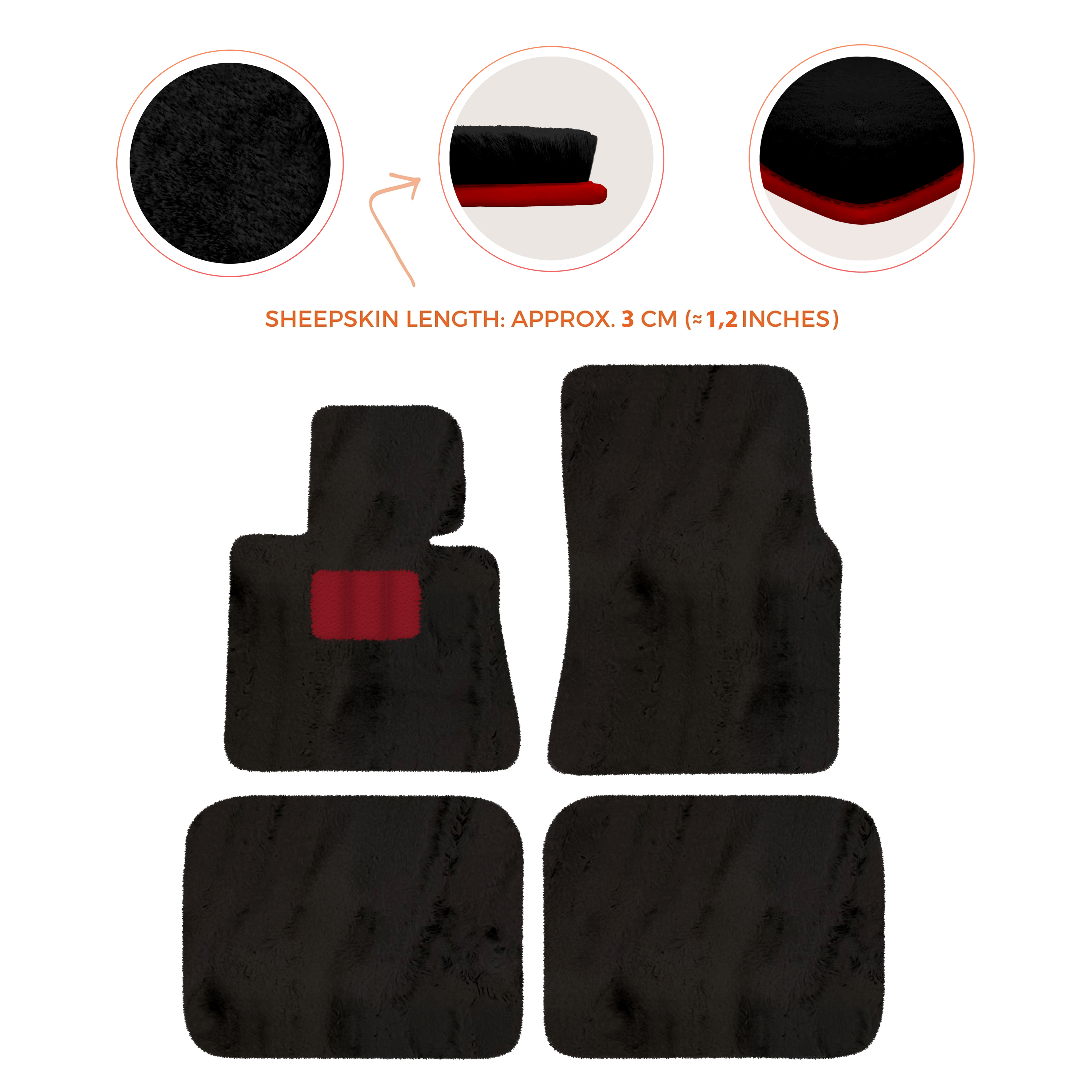 Rolls-Royce Phantom Sedan (2003-2016) - Sheepskin Length, Various Color Options Custom Fit Premium Velour Floor Mats