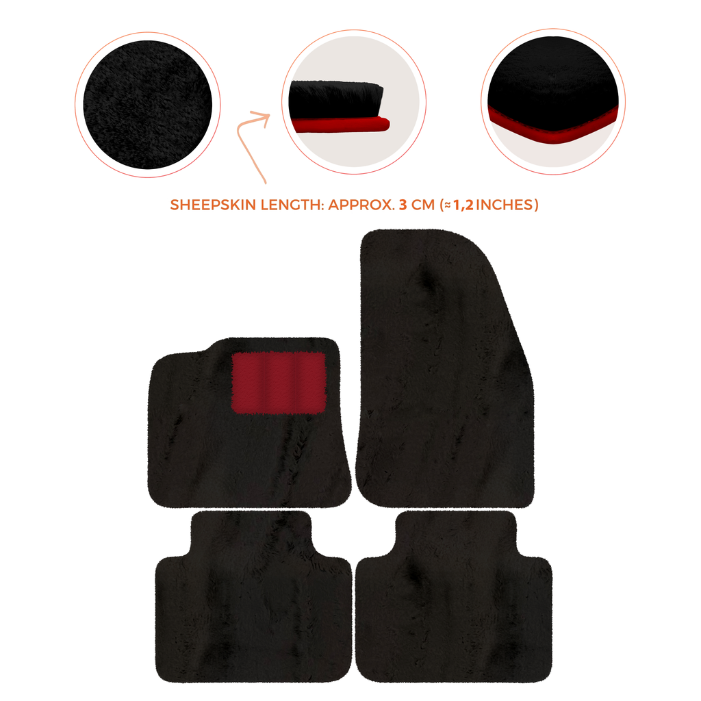 Porsche Cayenne (2018-2023) - Sheepskin Length, Various Color Options Custom Fit Premium Velour Floor Mats