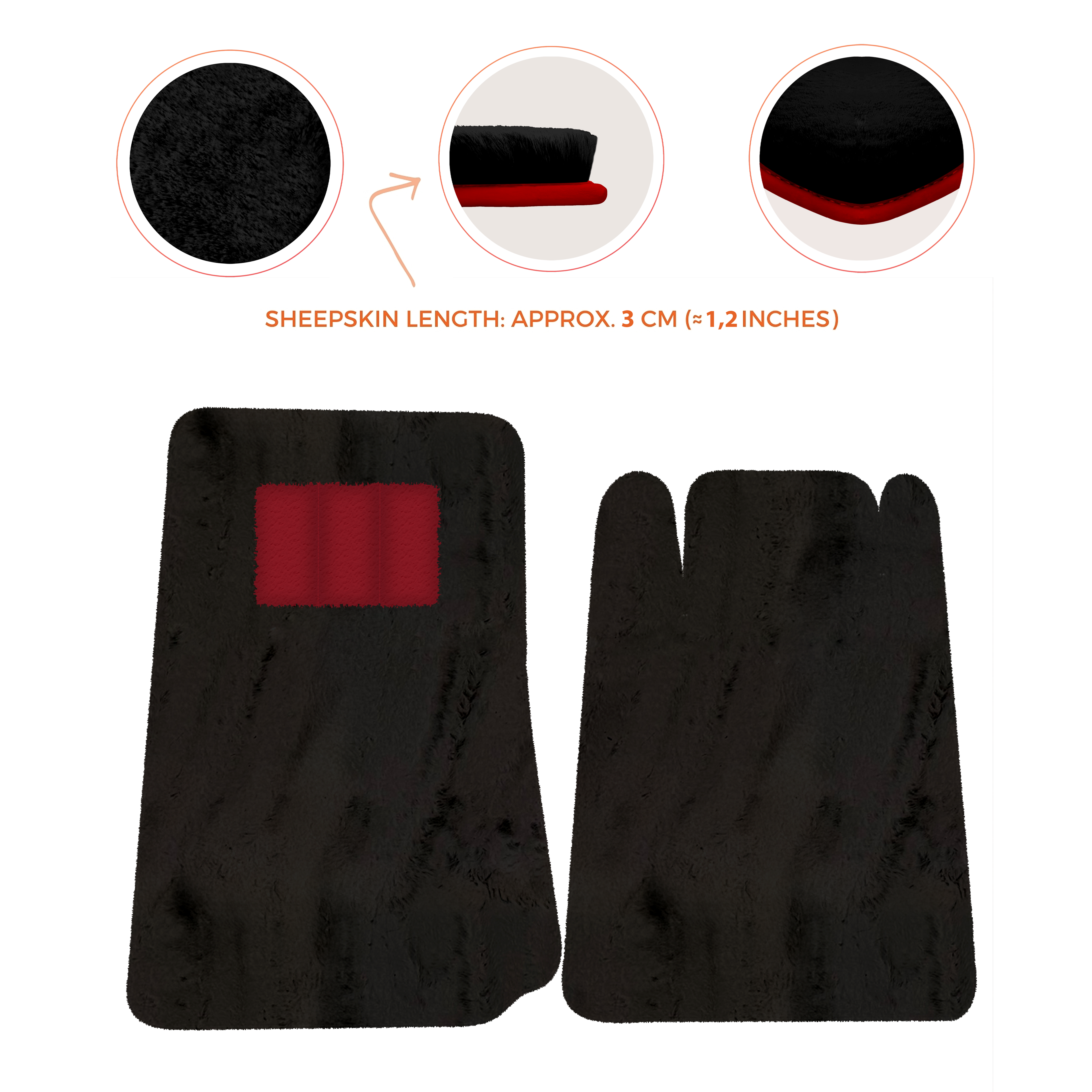 Lamborghini Espada (1968-1978) - Sheepskin Length, Various Color Options Custom Fit Premium Velour Floor Mats