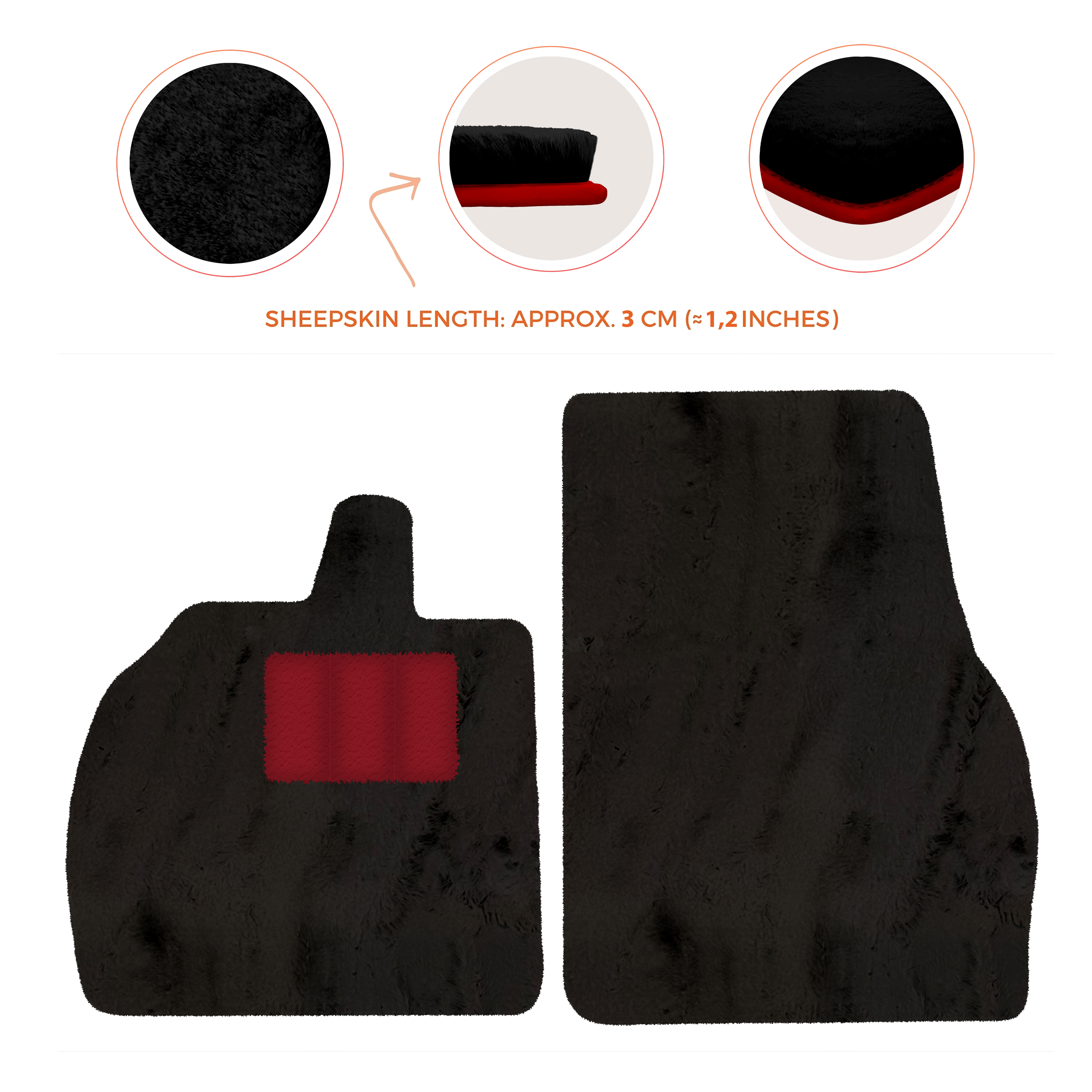 Lamborghini Revuelto (2024-2025) - Sheepskin Length, Various Color Options Custom Fit Premium Velour Floor Mats