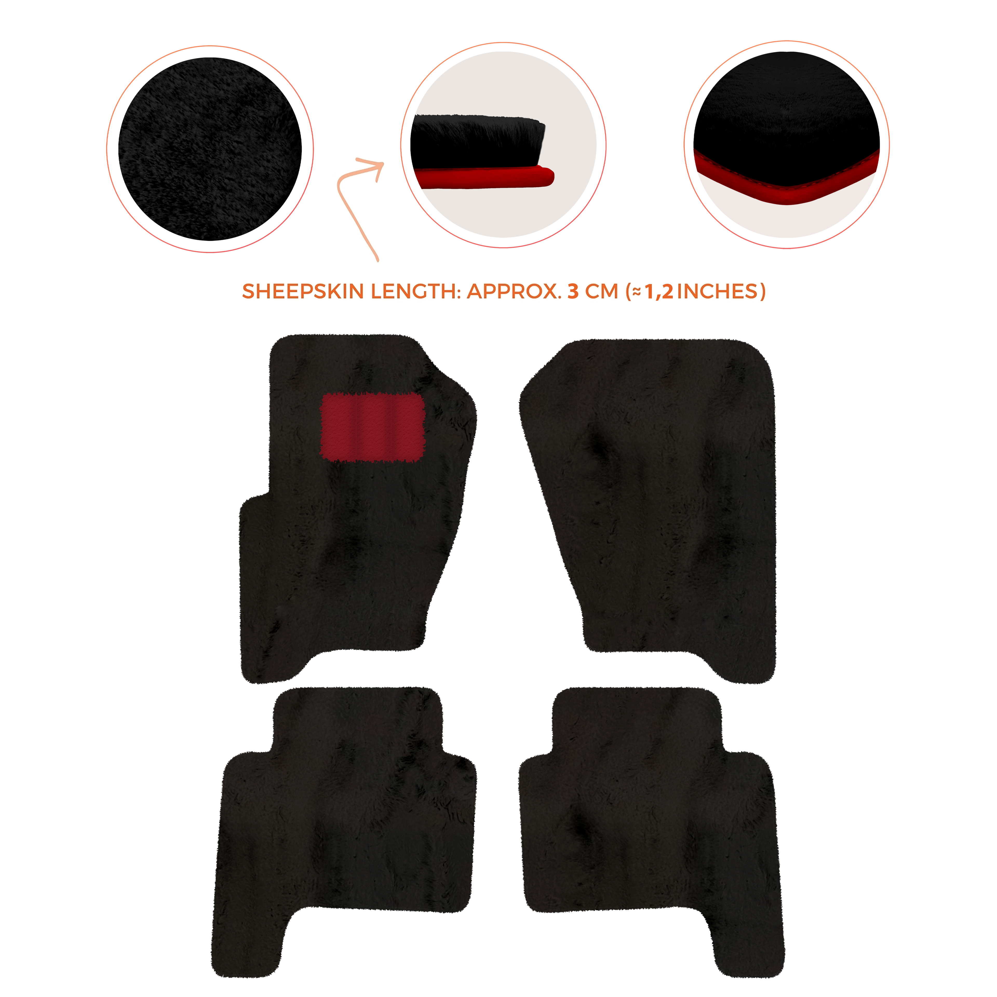 Range Rover Sport (2005-2010) - Sheepskin Length, Various Color Options Custom Fit Premium Velour Floor Mats