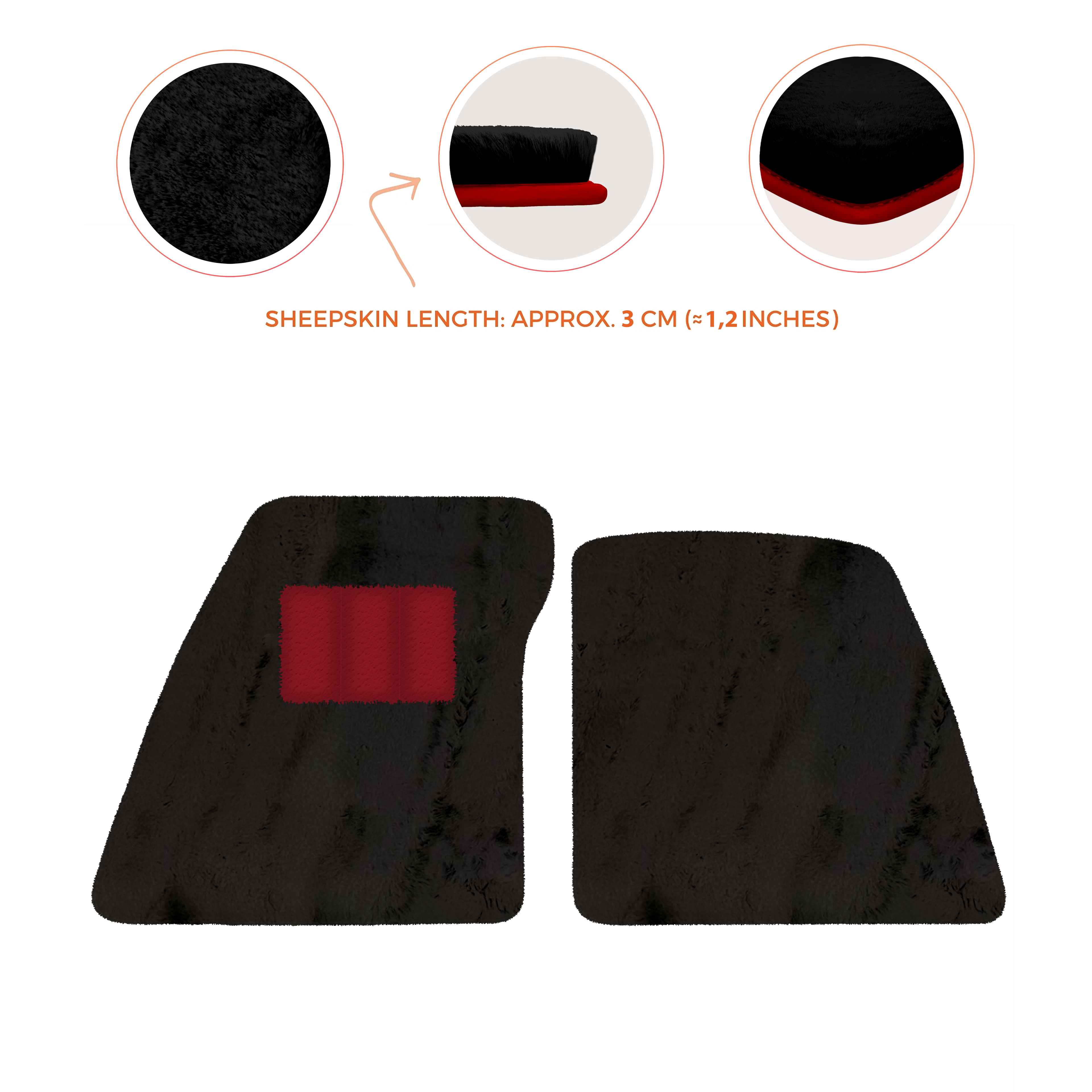 Ferrari SF90 Stradale (2019-2024) - Sheepskin Length, Various Color Options Custom Fit Premium Velour Floor Mats