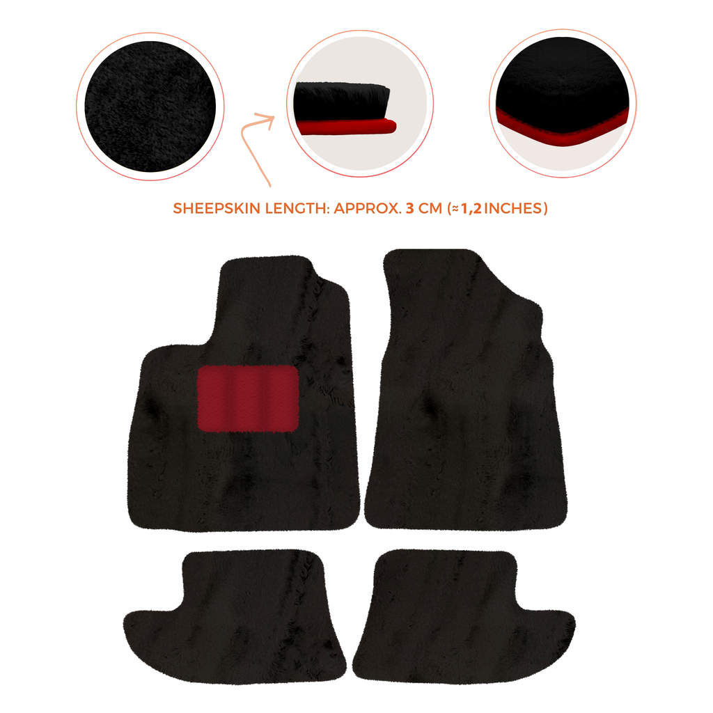 Bentley Continental GTC (2011-2018) - Sheepskin Length, Various Color Options Custom Fit Premium Velour Floor Mats