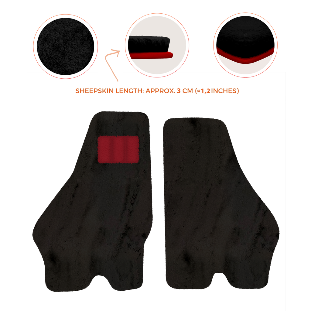 Lamborghini Jalpa (1981-1988) - Sheepskin Length, Various Color Options Custom Fit Premium Velour Floor Mats