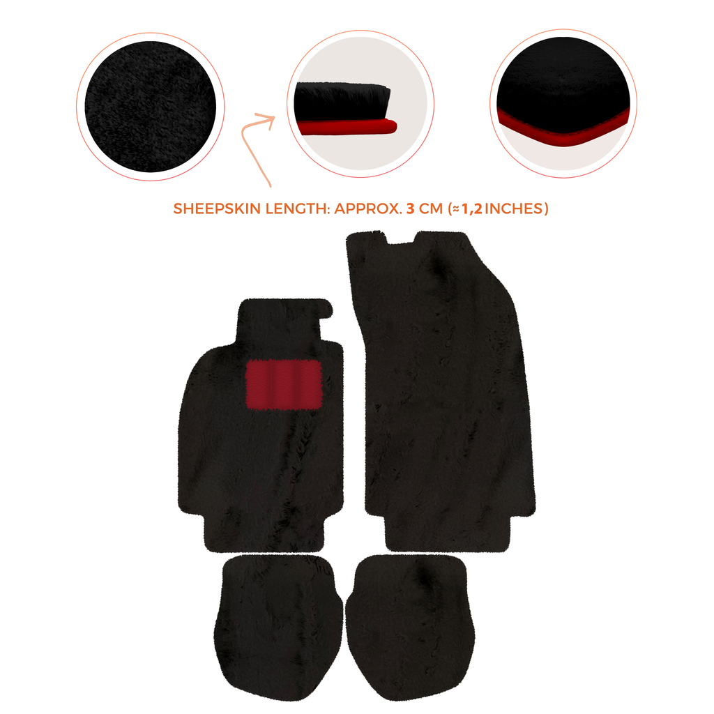 Porsche 911 - 964 (1989-1994) - Sheepskin Length, Various Color Options Custom Fit Premium Velour Floor Mats