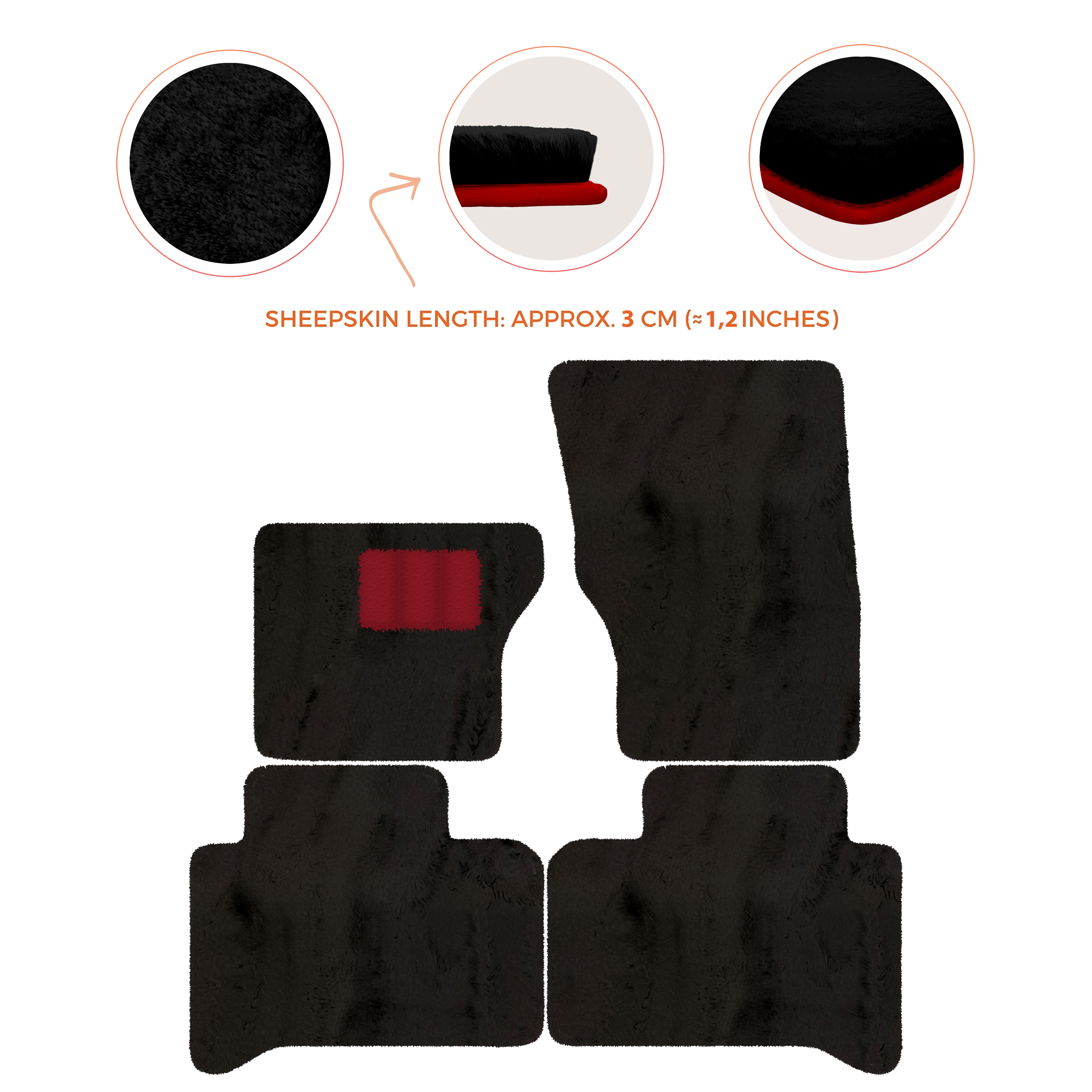 Range Rover (2012-2022) 4-5 Seater - Sheepskin Length, Various Color Options Custom Fit Premium Velour Floor Mats