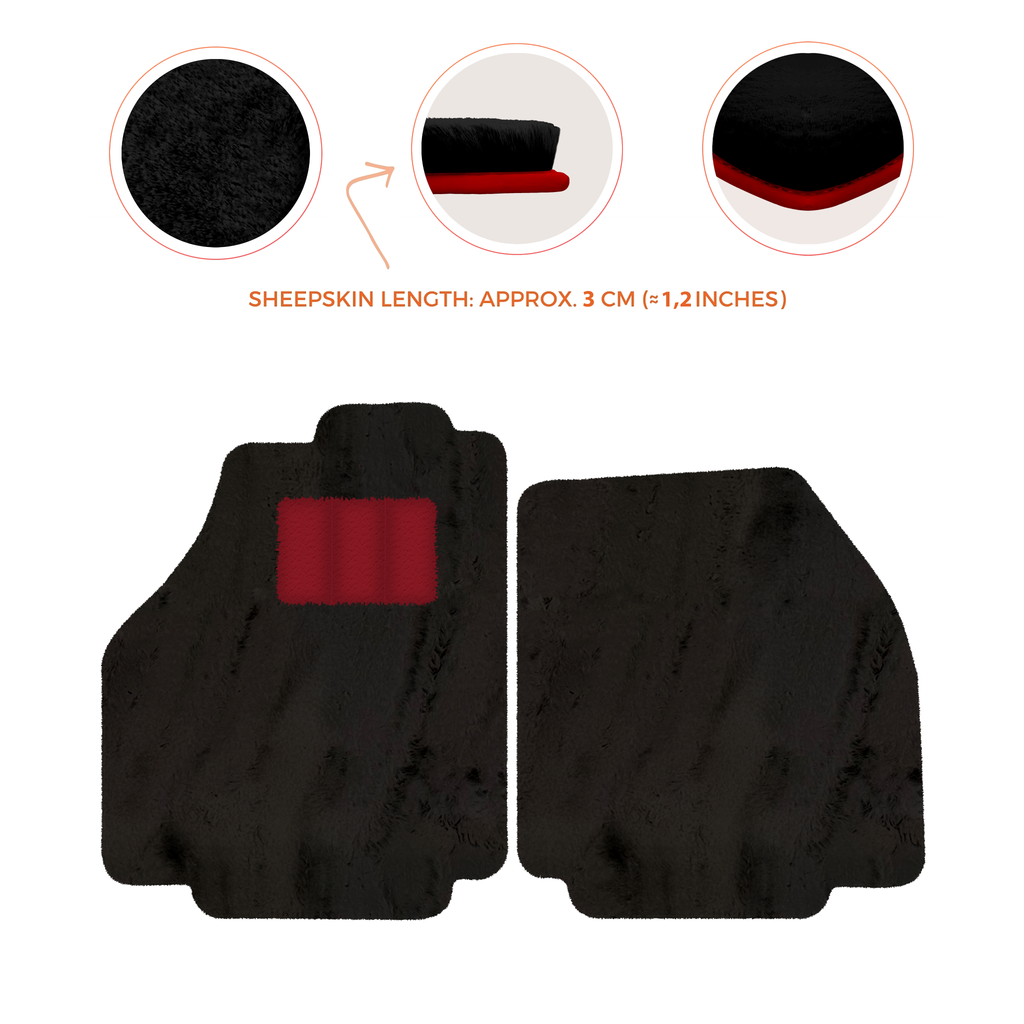 Ferrari 488 GTB (2016-2022) - Sheepskin Length, Various Color Options Custom Fit Premium Velour Floor Mats