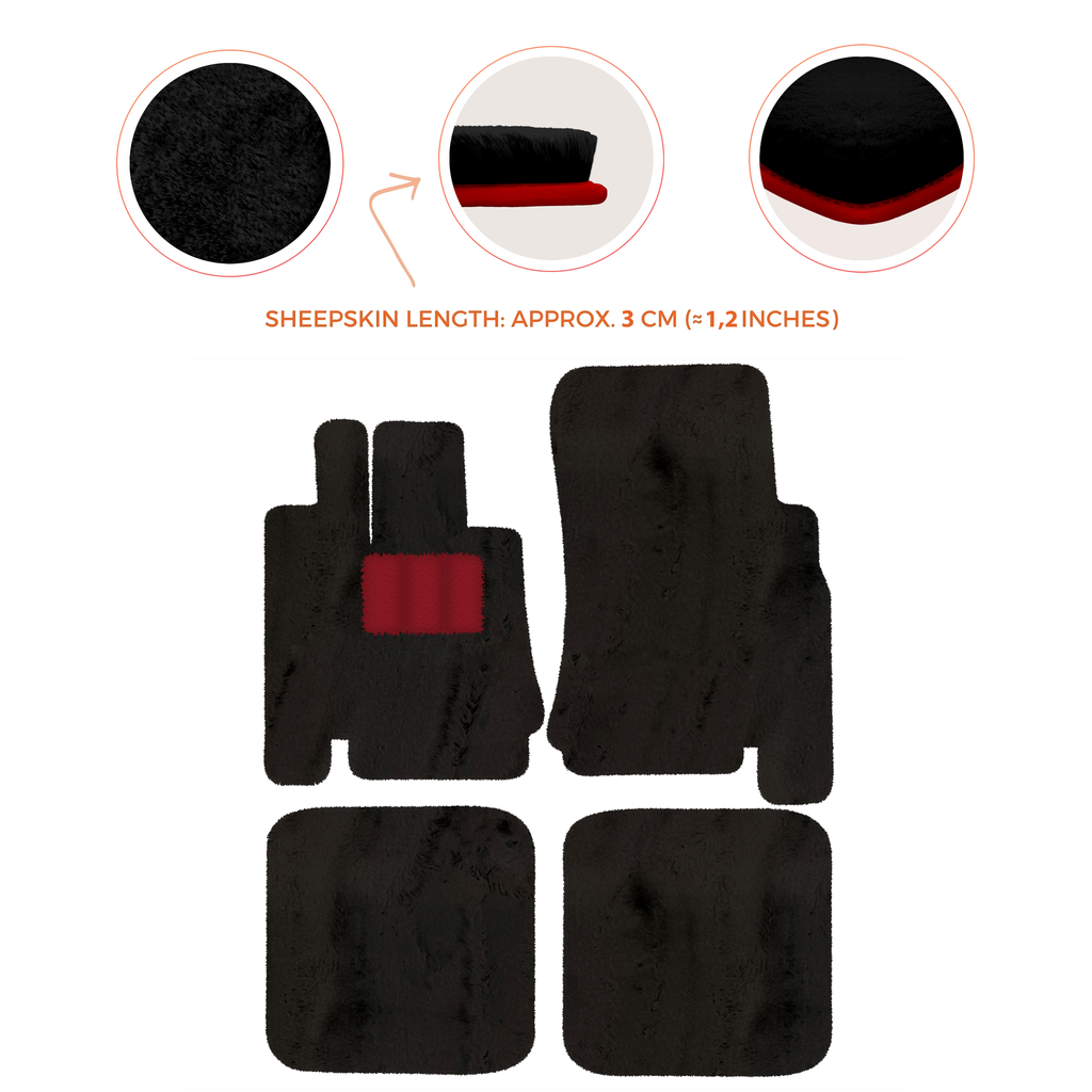 Bentley Arnage Green Label (1998-2009) - Sheepskin Length, Various Color Options Custom Fit Premium Velour Floor Mats