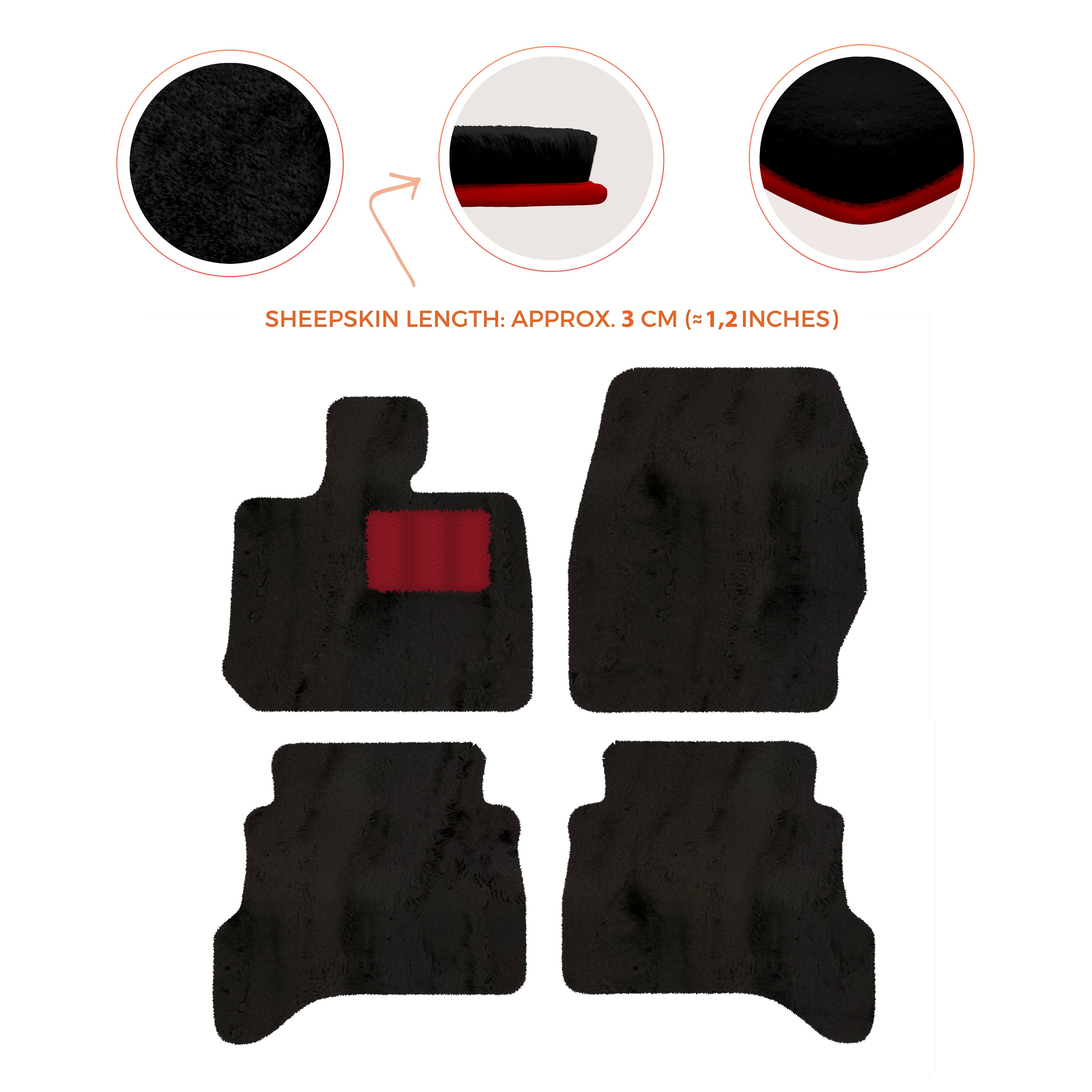 Range Rover Sport L460 (2022-2024) - Sheepskin Length, Various Color Options Custom Fit Premium Velour Floor Mats