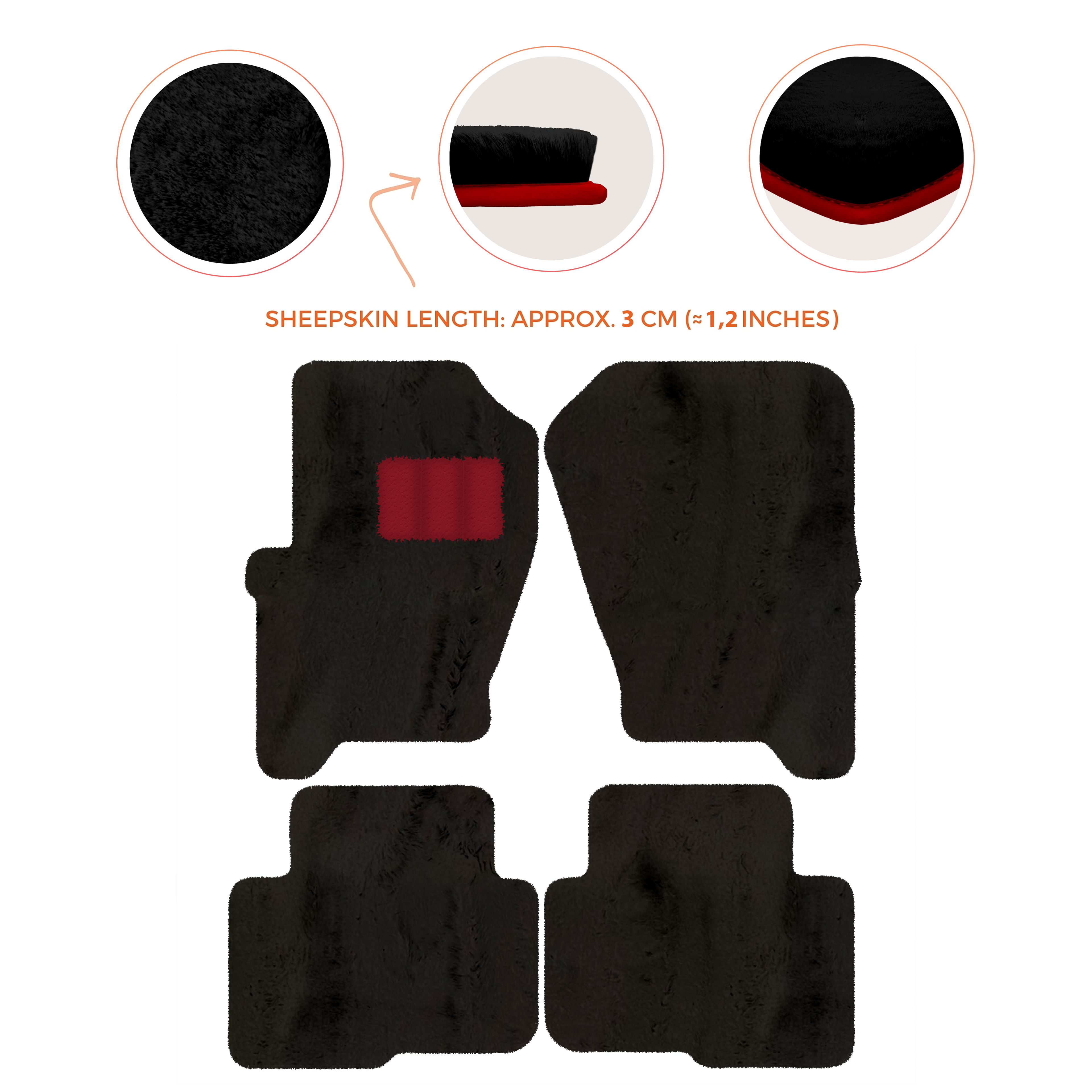Land Rover Discovery (2004-2009) - Sheepskin Length, Various Color Options Custom Fit Premium Velour Floor Mats