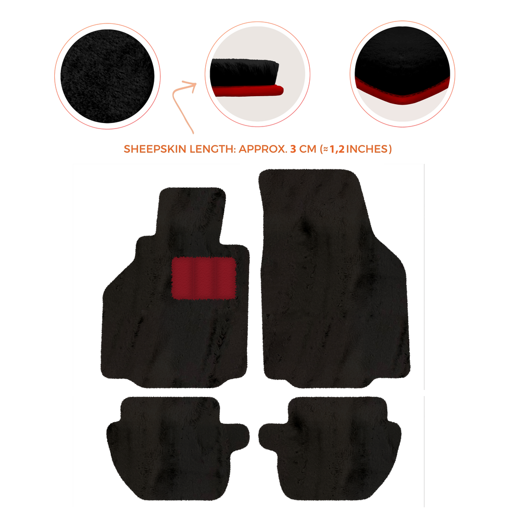 Porsche 911 - 996 (1998-2004) - Sheepskin Length, Various Color Options Custom Fit Premium Velour Floor Mats