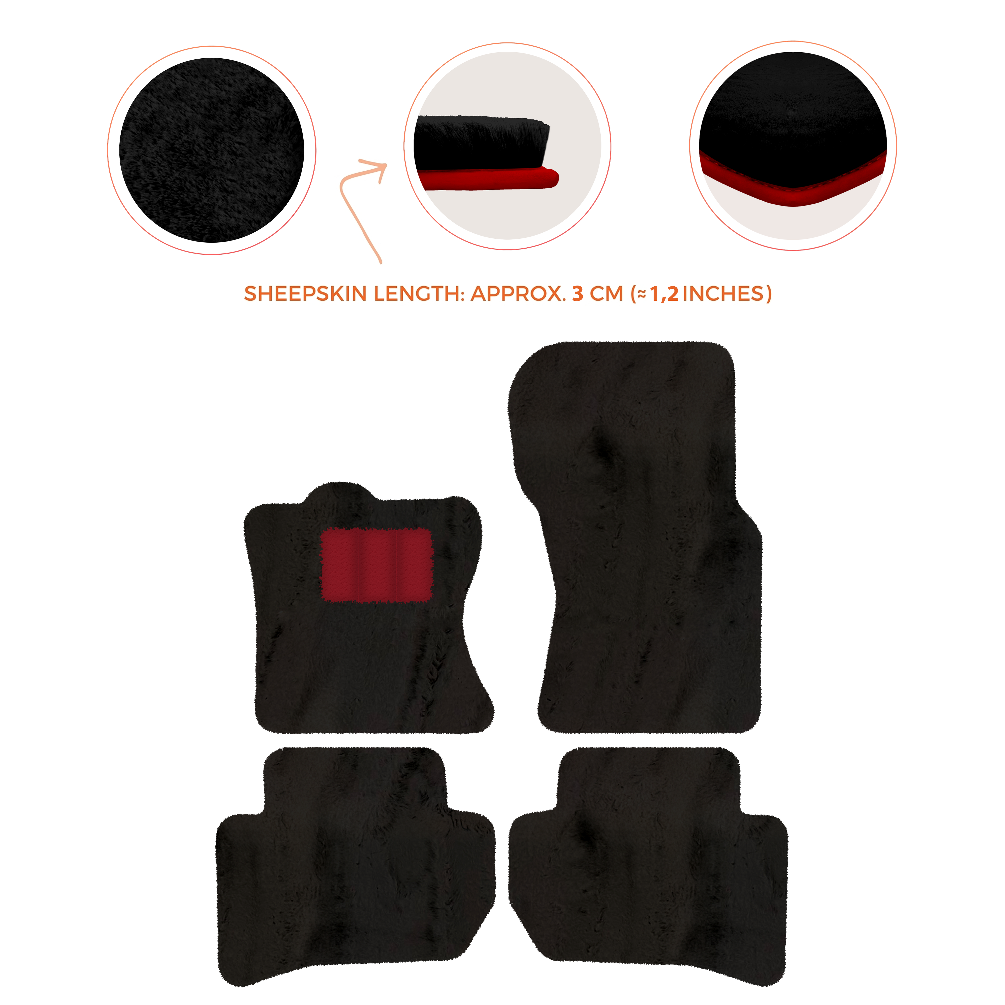 Range Rover Velar (2017-2024) - Sheepskin Length, Various Color Options Custom Fit Premium Velour Floor Mats