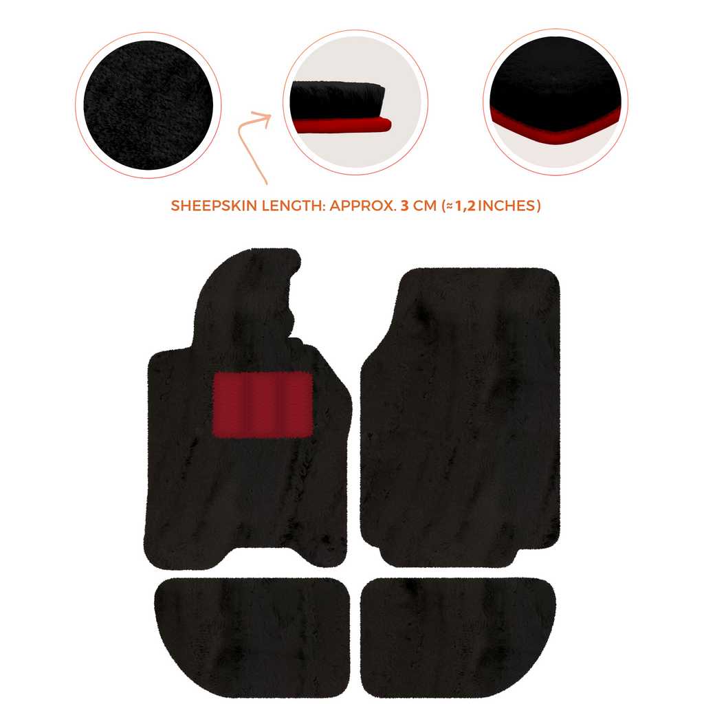 Porsche 944 (1981-1991) - Sheepskin Length, Various Color Options Custom Fit Premium Velour Floor Mats