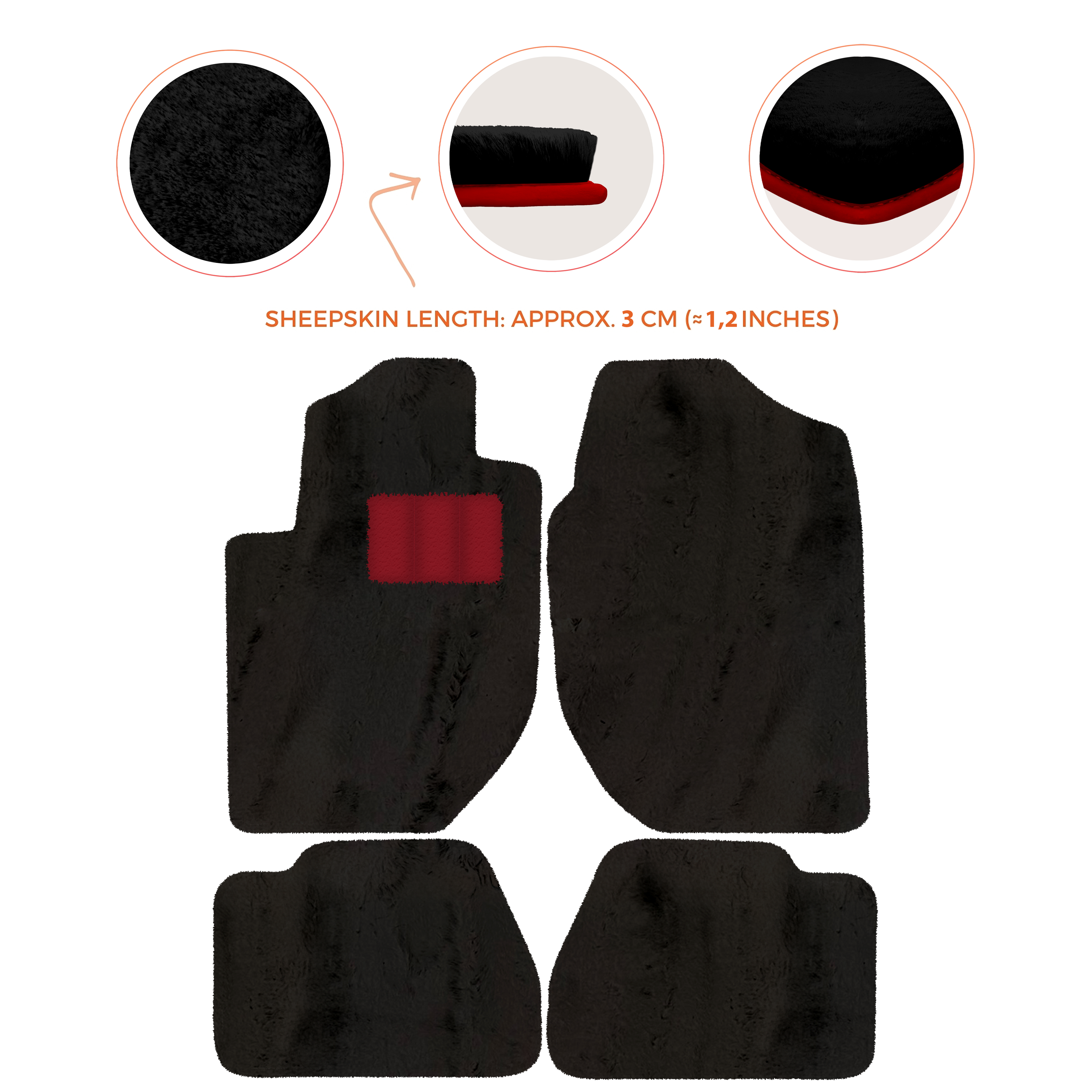 Land Rover Freelander (2003-2007) - Sheepskin Length, Various Color Options Custom Fit Premium Velour Floor Mats