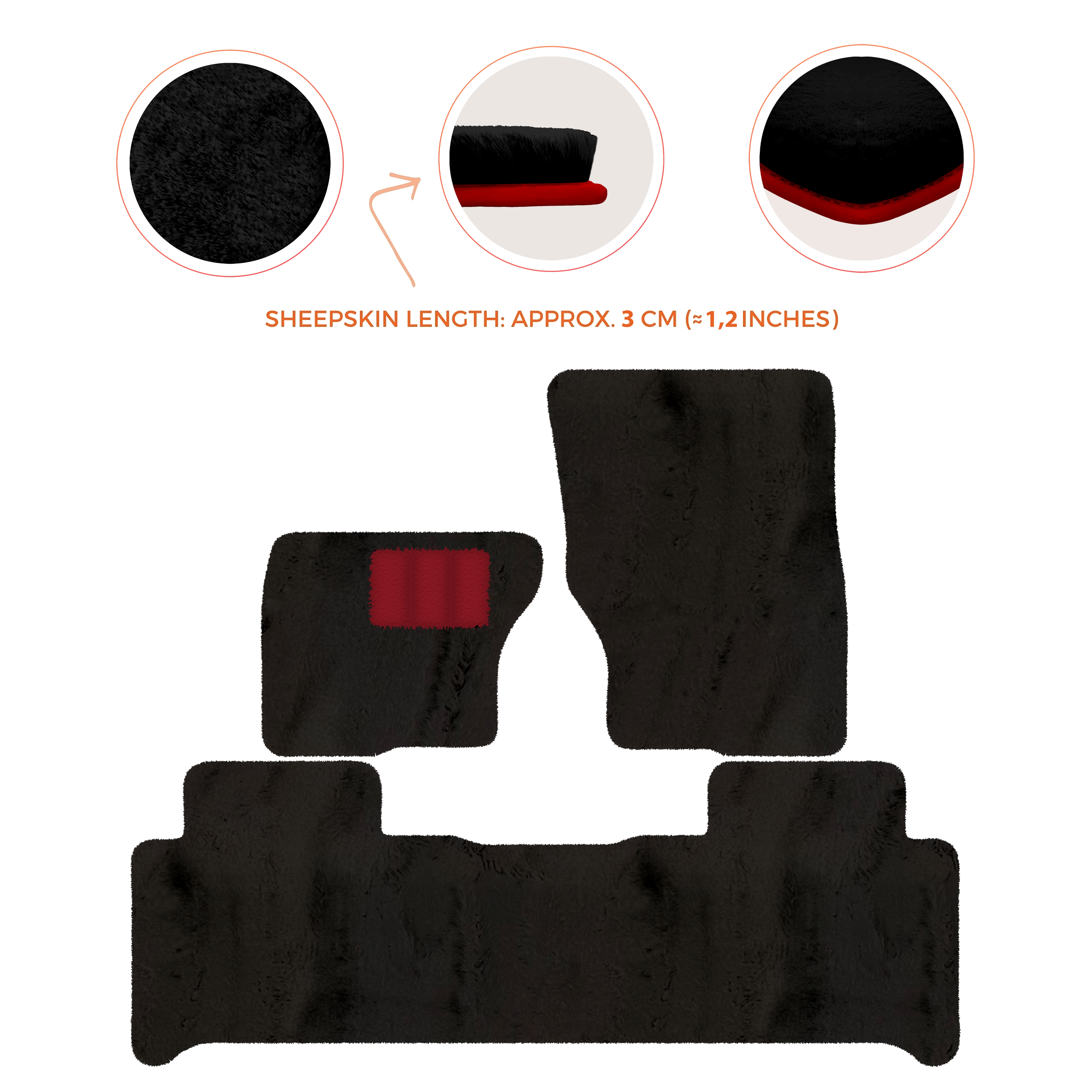 Land Rover Discovery 5-7 Seater (2017-2026) - Sheepskin Length, Various Color Options Custom Fit Premium Velour Floor Mats